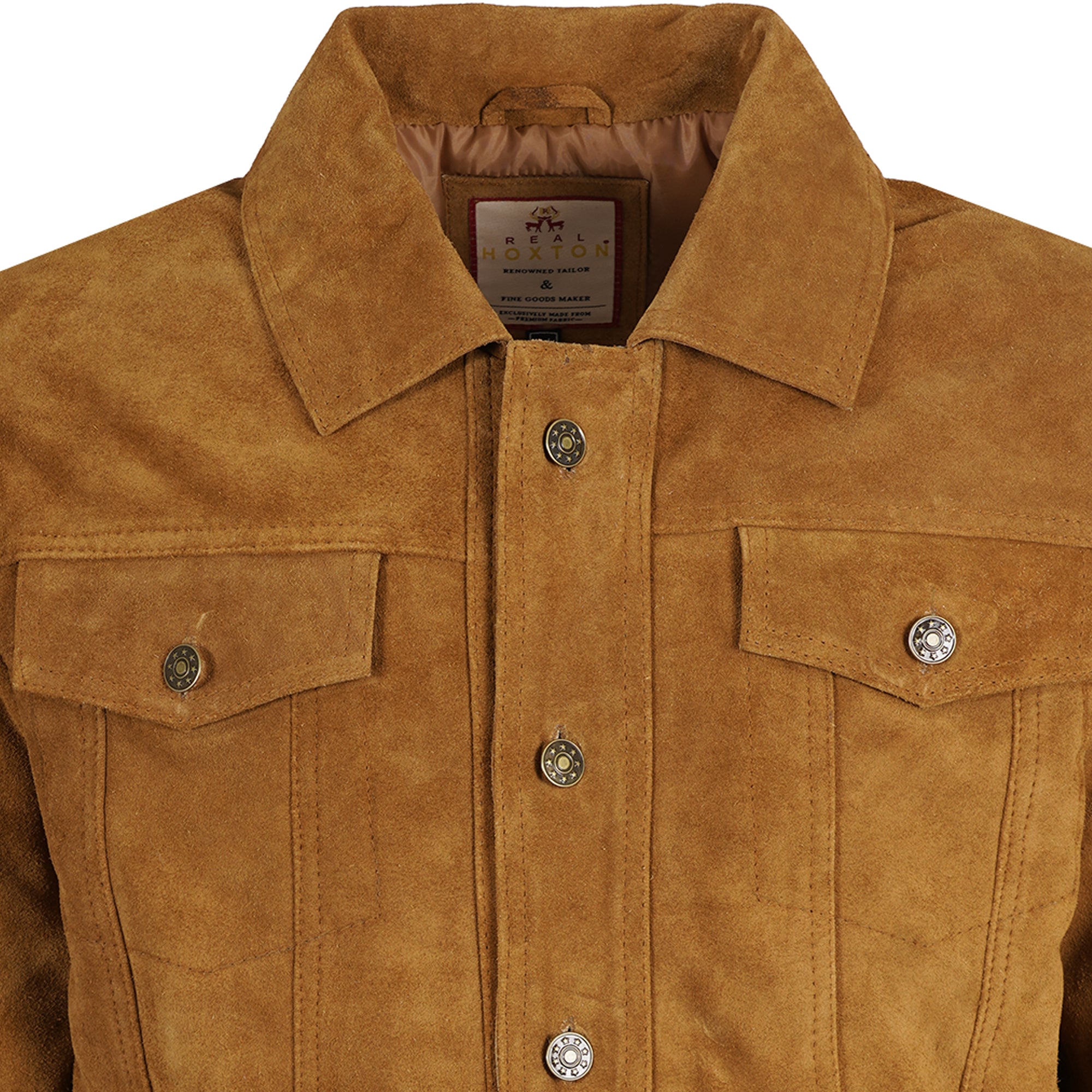 Suede Trucker Jacket - Tan