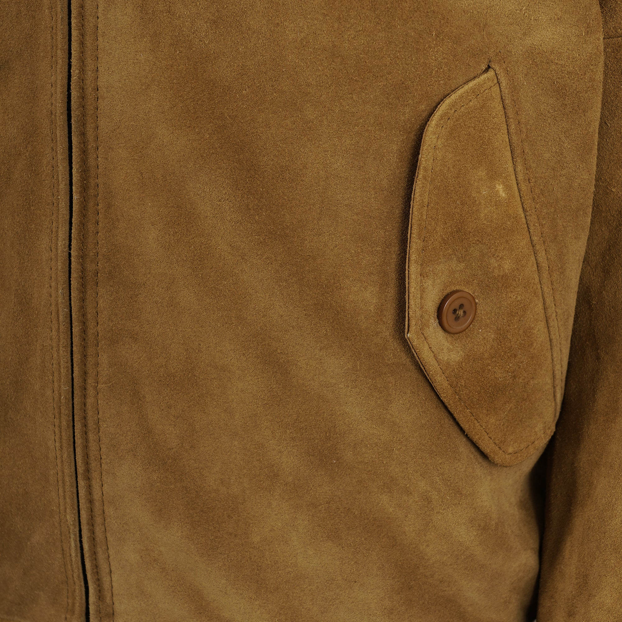 Suede Harrington Jacket - Tan