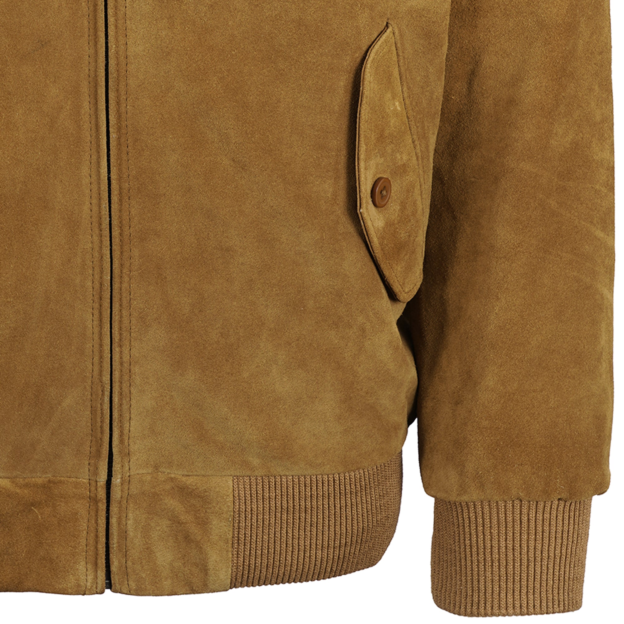 Suede Harrington Jacket - Tan