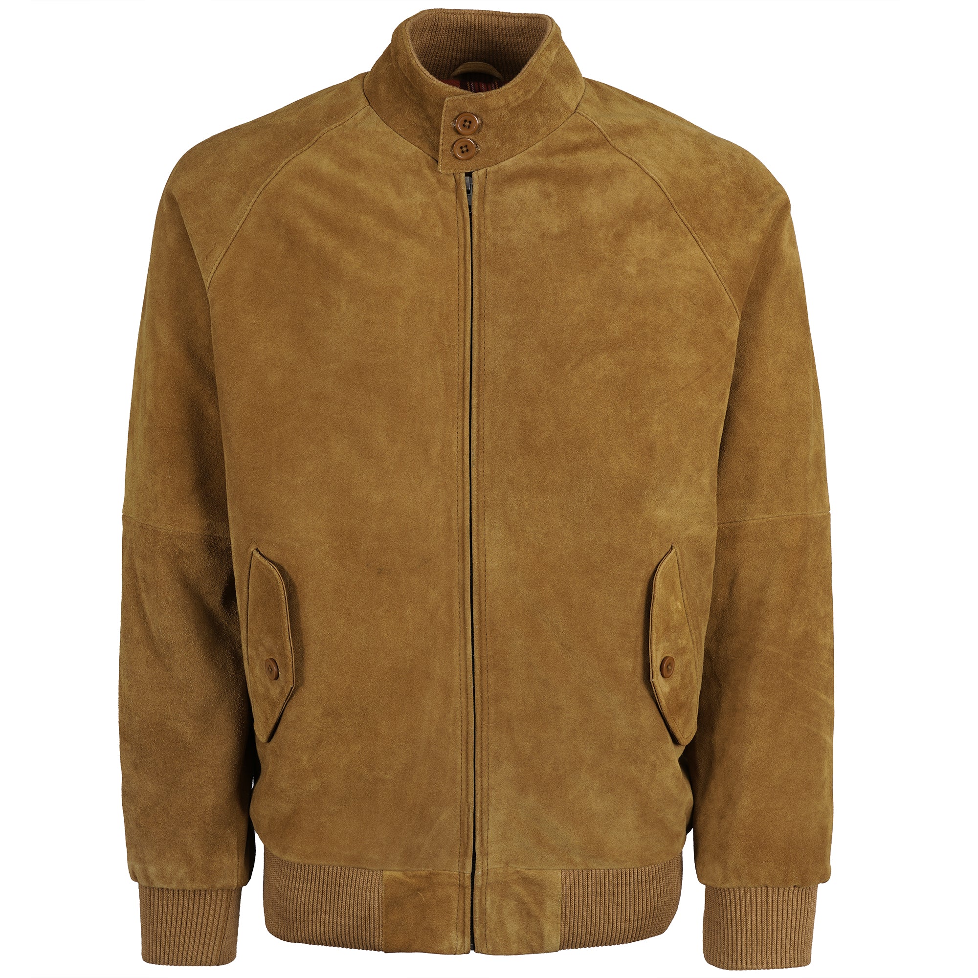 Suede Harrington Jacket - Tan