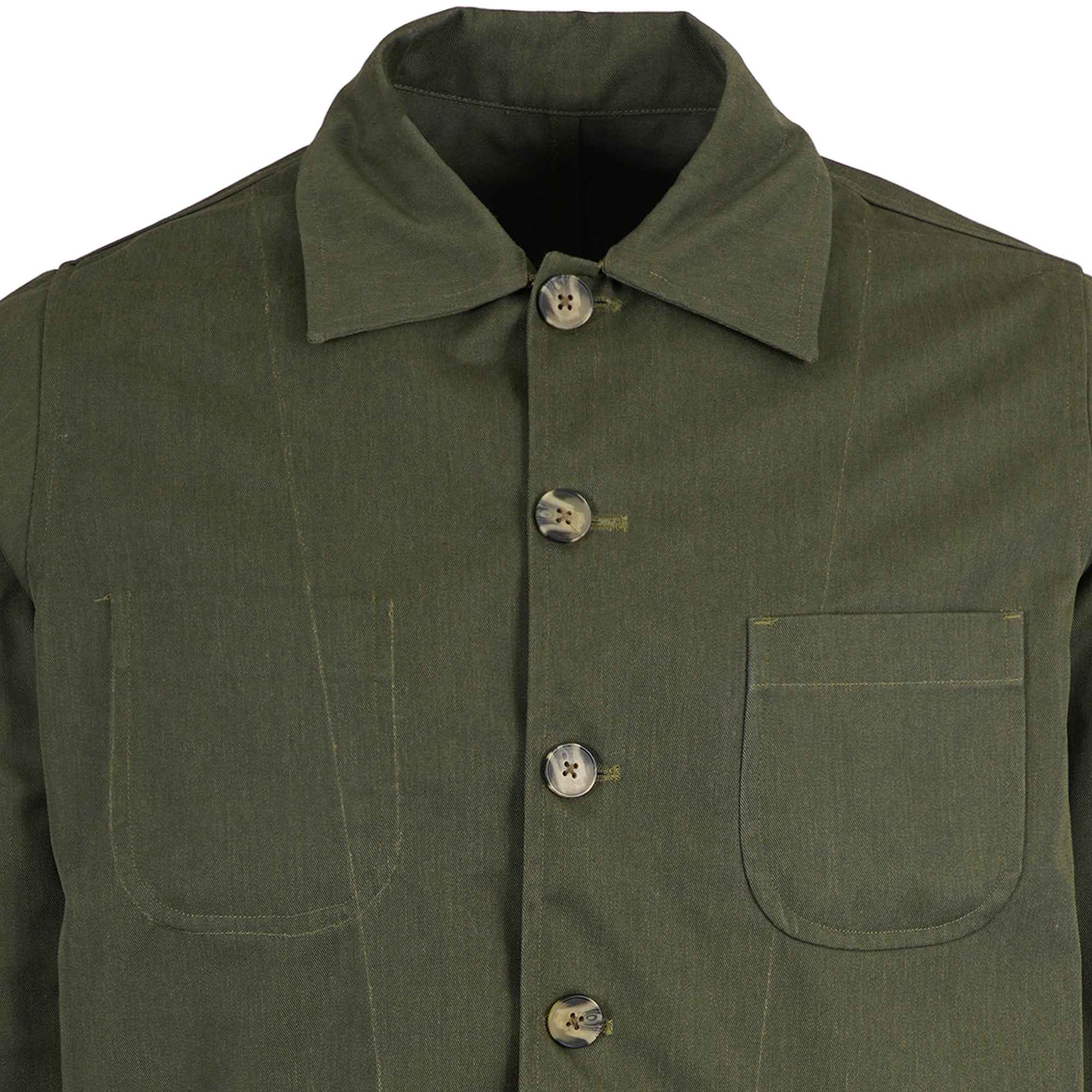 Real Hoxton Chore Jacket - Olive - 6093 – Stuarts London