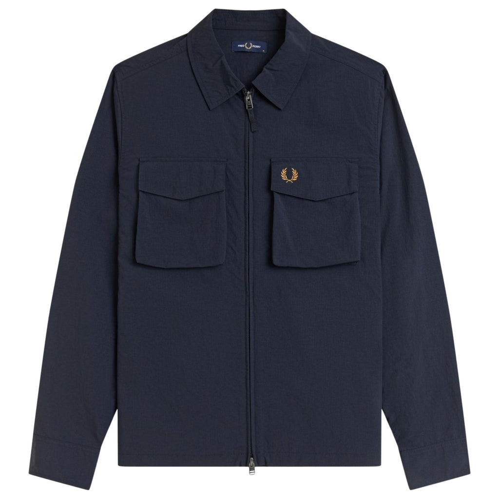 Fred Perry Ripstop Pocket Overshirt - Navy