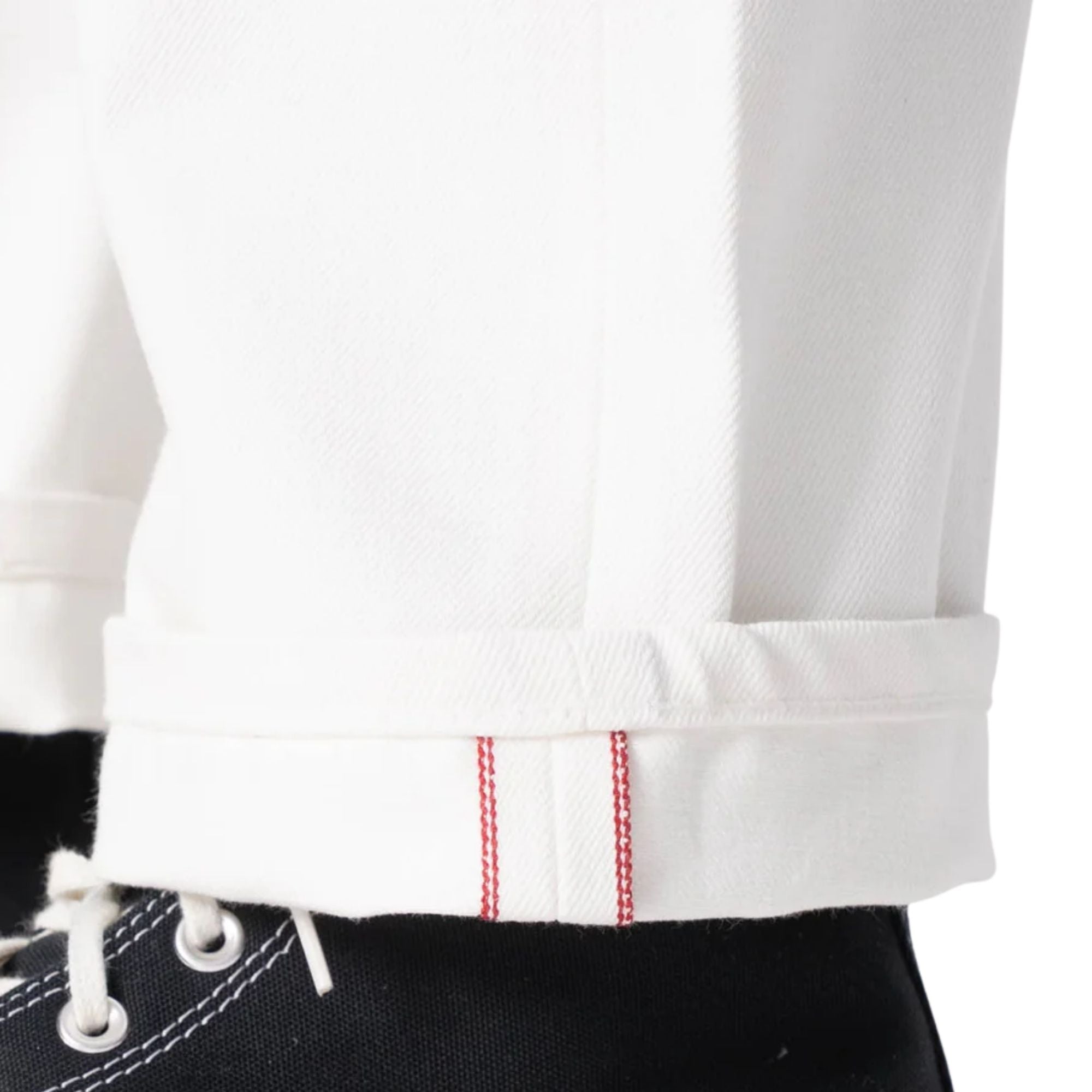 Naked and Famous Denim True Guy The Iceberg Selvedge - White