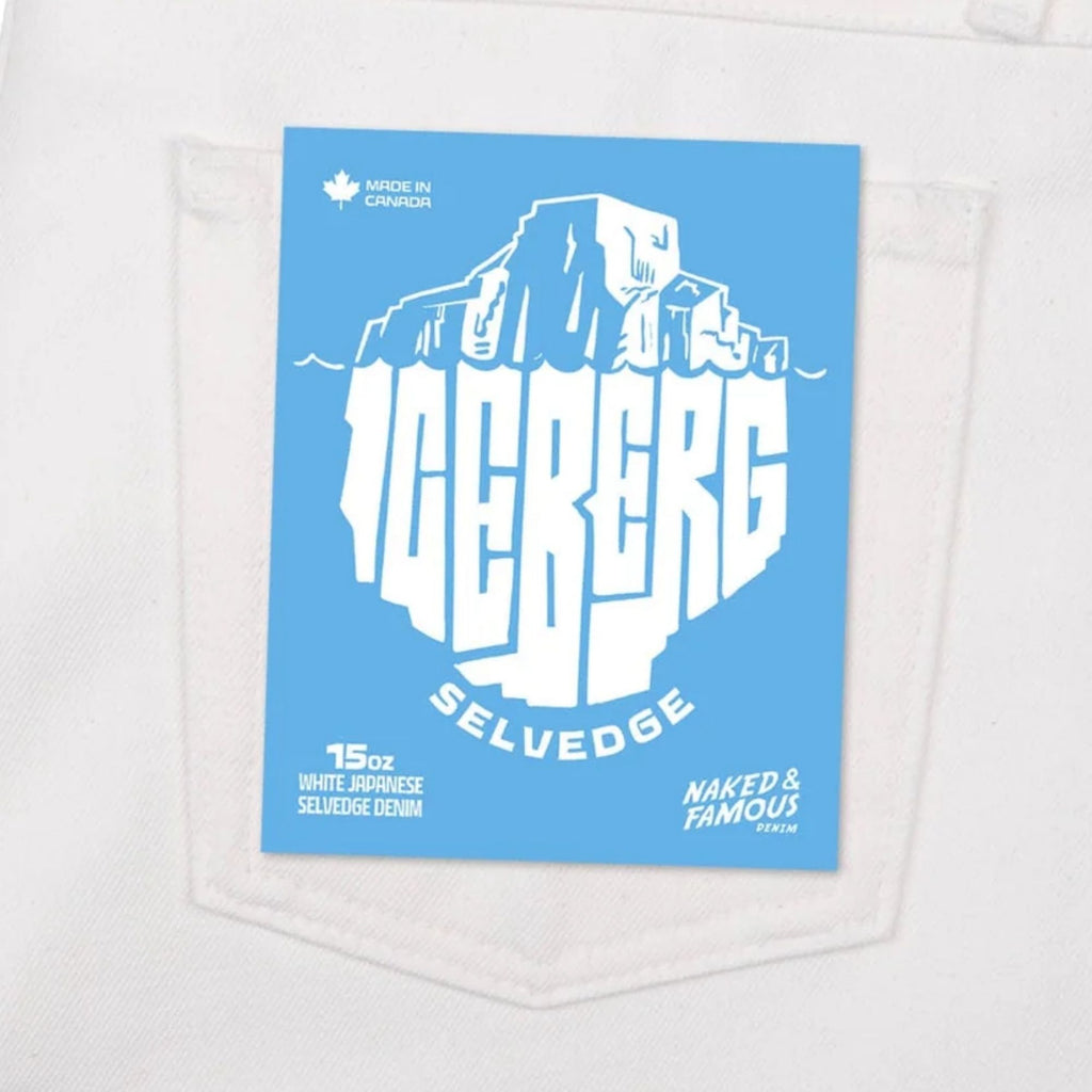 Naked and Famous Denim True Guy The Iceberg Selvedge - White
