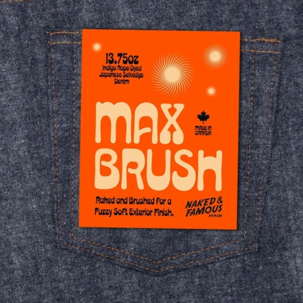 Naked and Famous Denim Weird Guy Max Brush Selvedge - Indigo