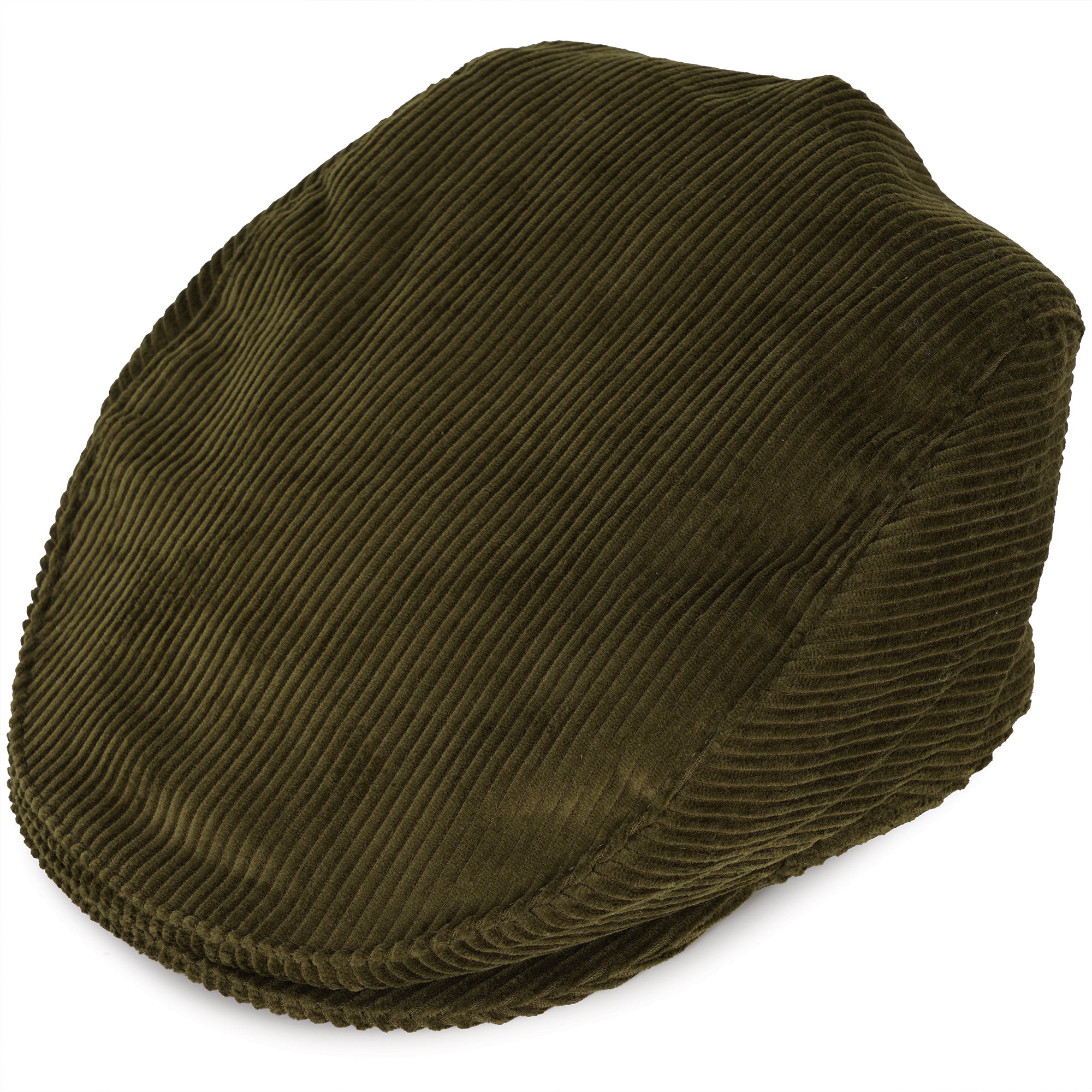 Corduroy Flat Cap - Olive