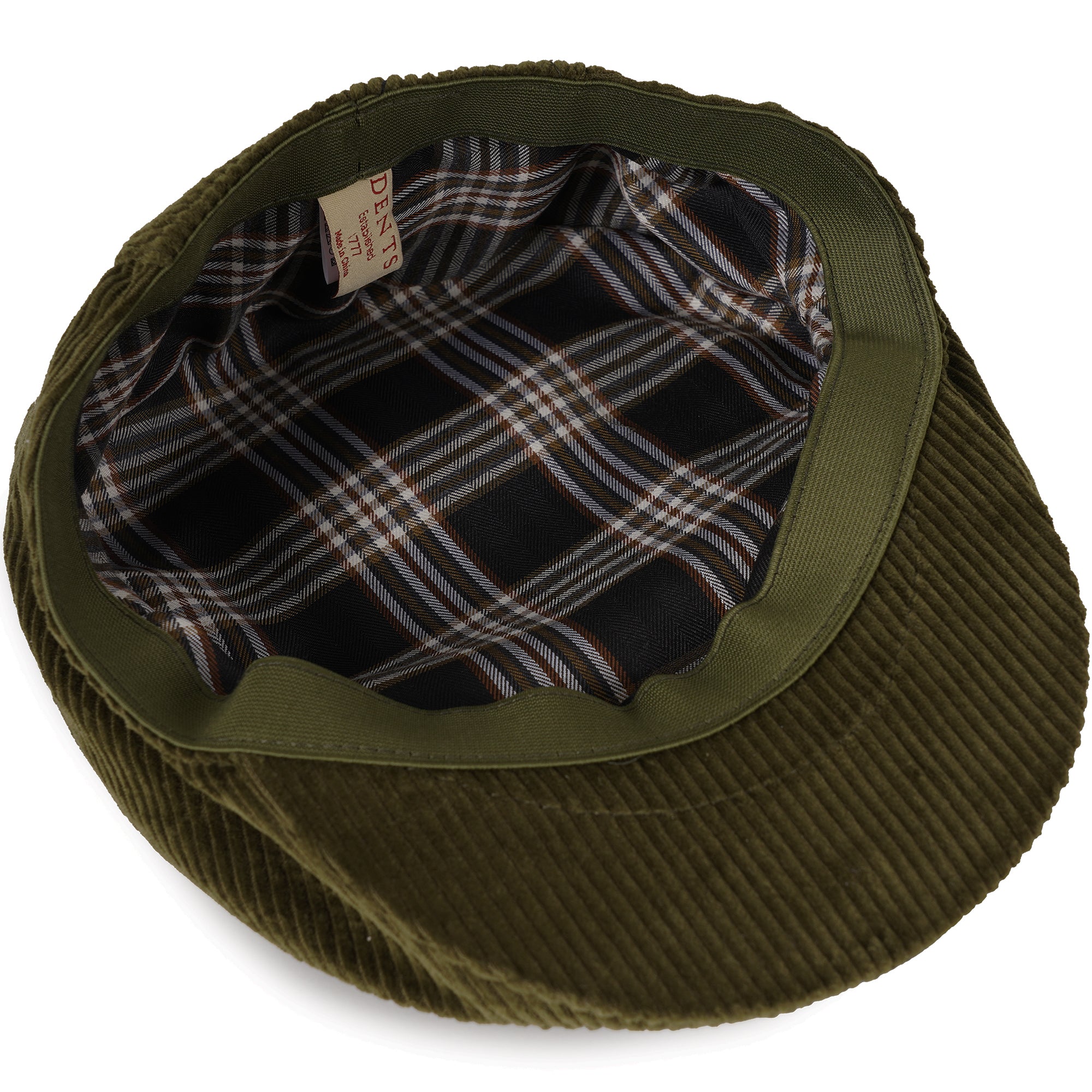 Corduroy Flat Cap - Olive
