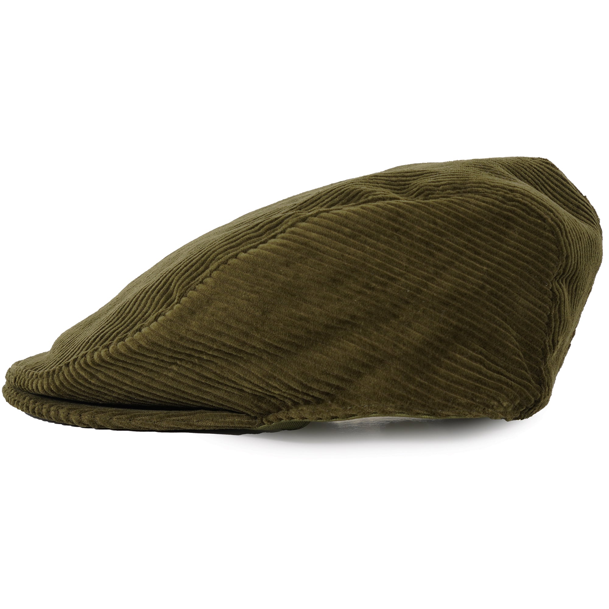 Corduroy Flat Cap - Olive