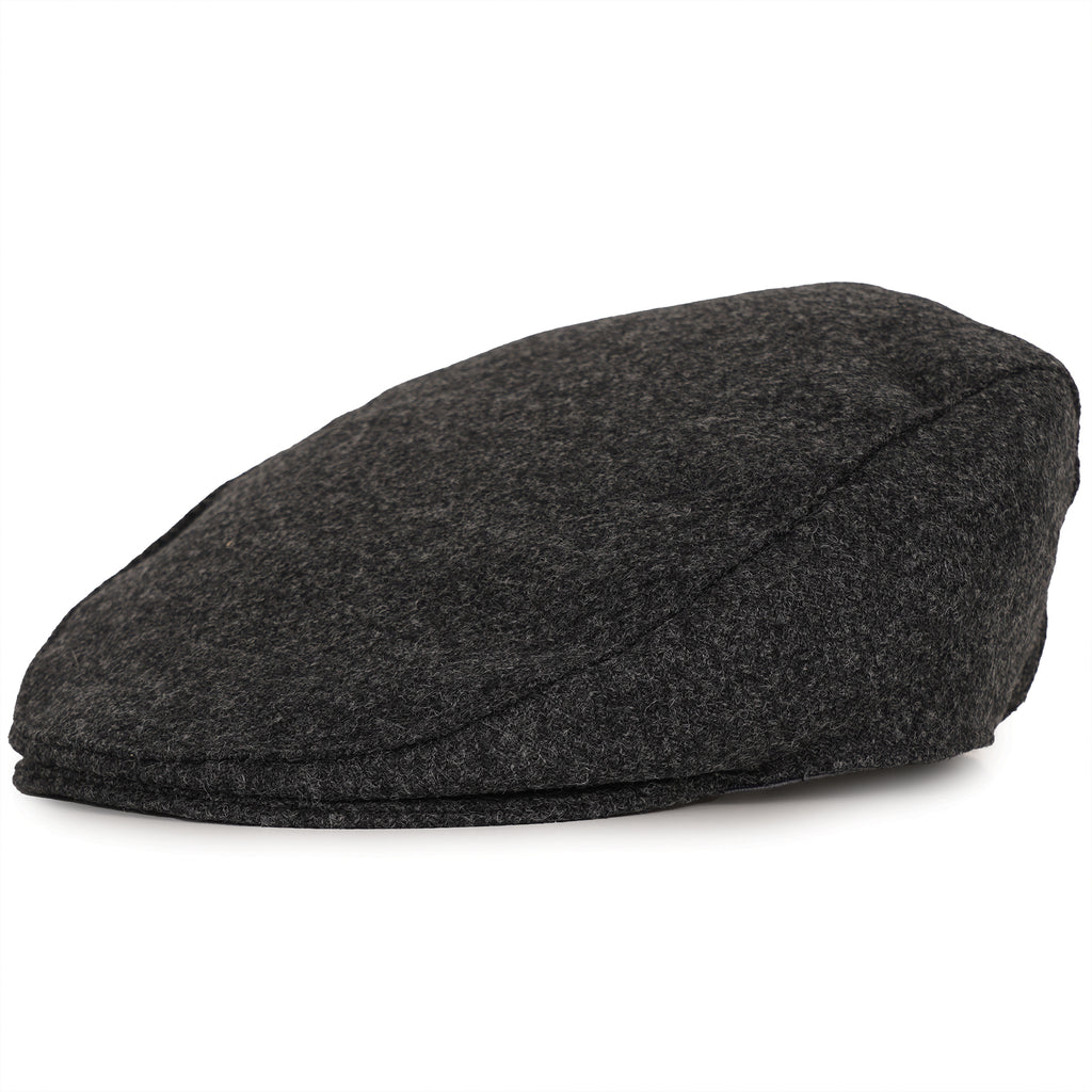 Abraham Moon Flat Cap - Charcoal