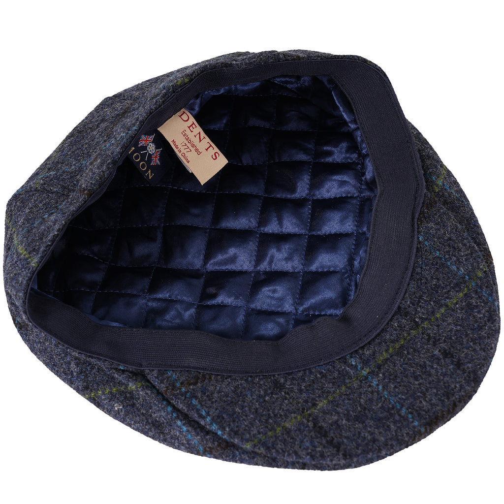 Moon Tweed Flat Cap - Blue