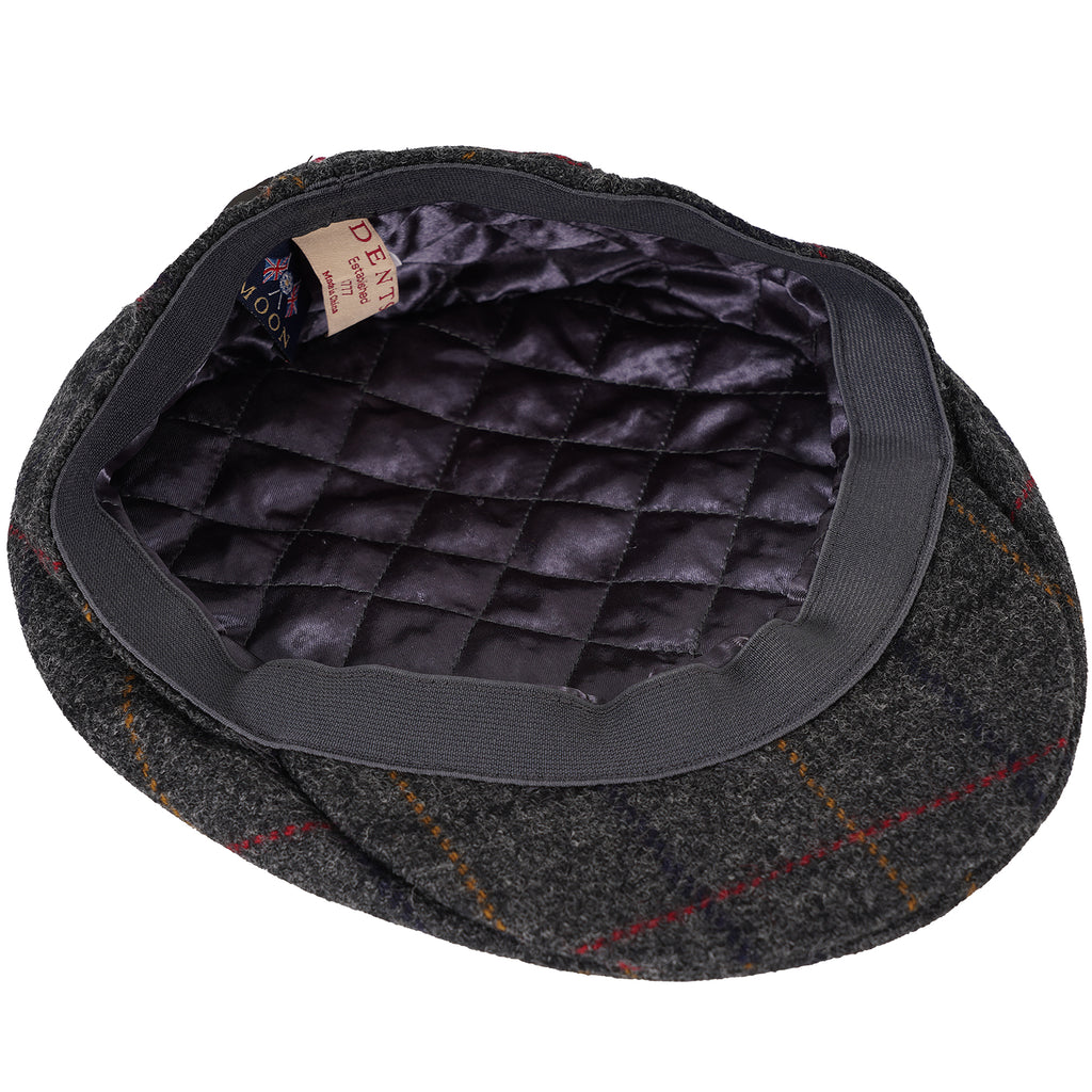 Moon Tweed Flat Cap - Charcoal