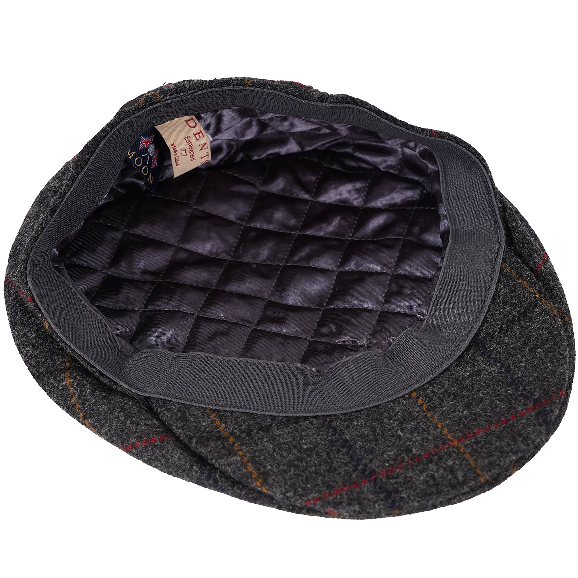 Moon Tweed Flat Cap - Charcoal