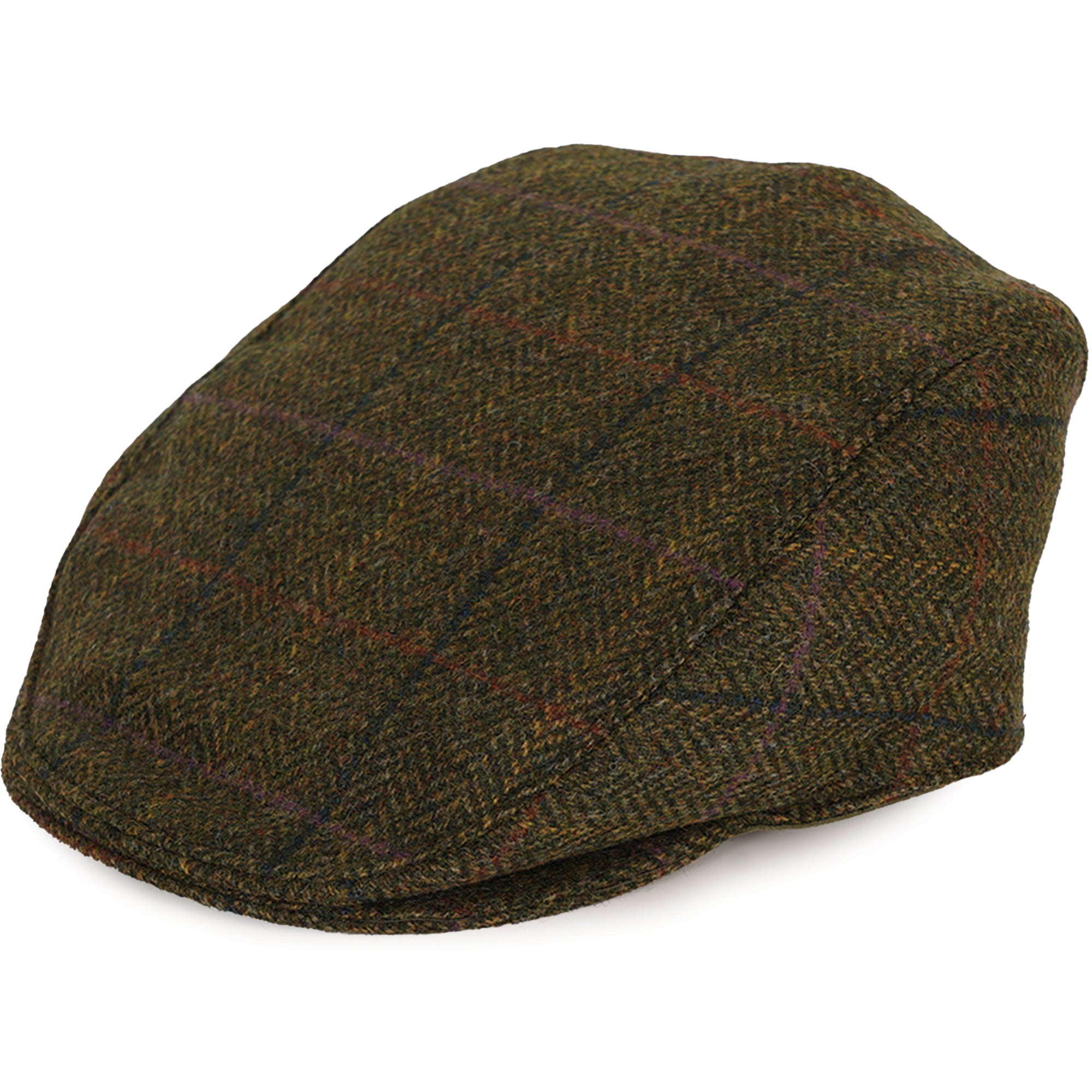 Moon Tweed Flat Cap - Olive