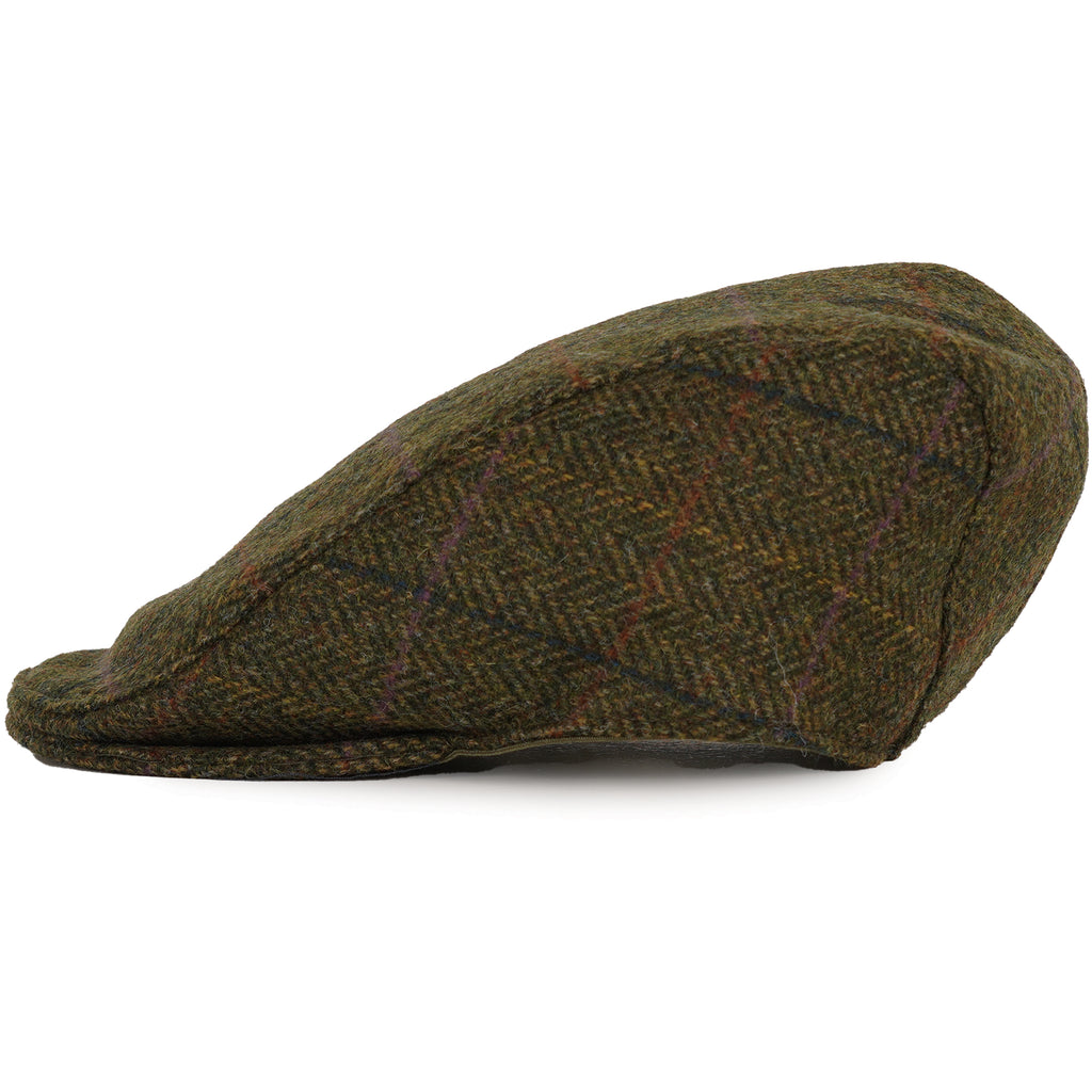Moon Tweed Flat Cap - Olive