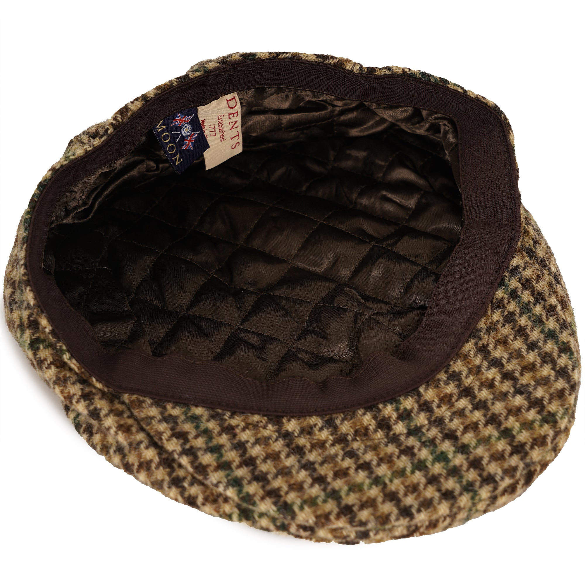 Moon Dogtooth Flat Cap - Brown