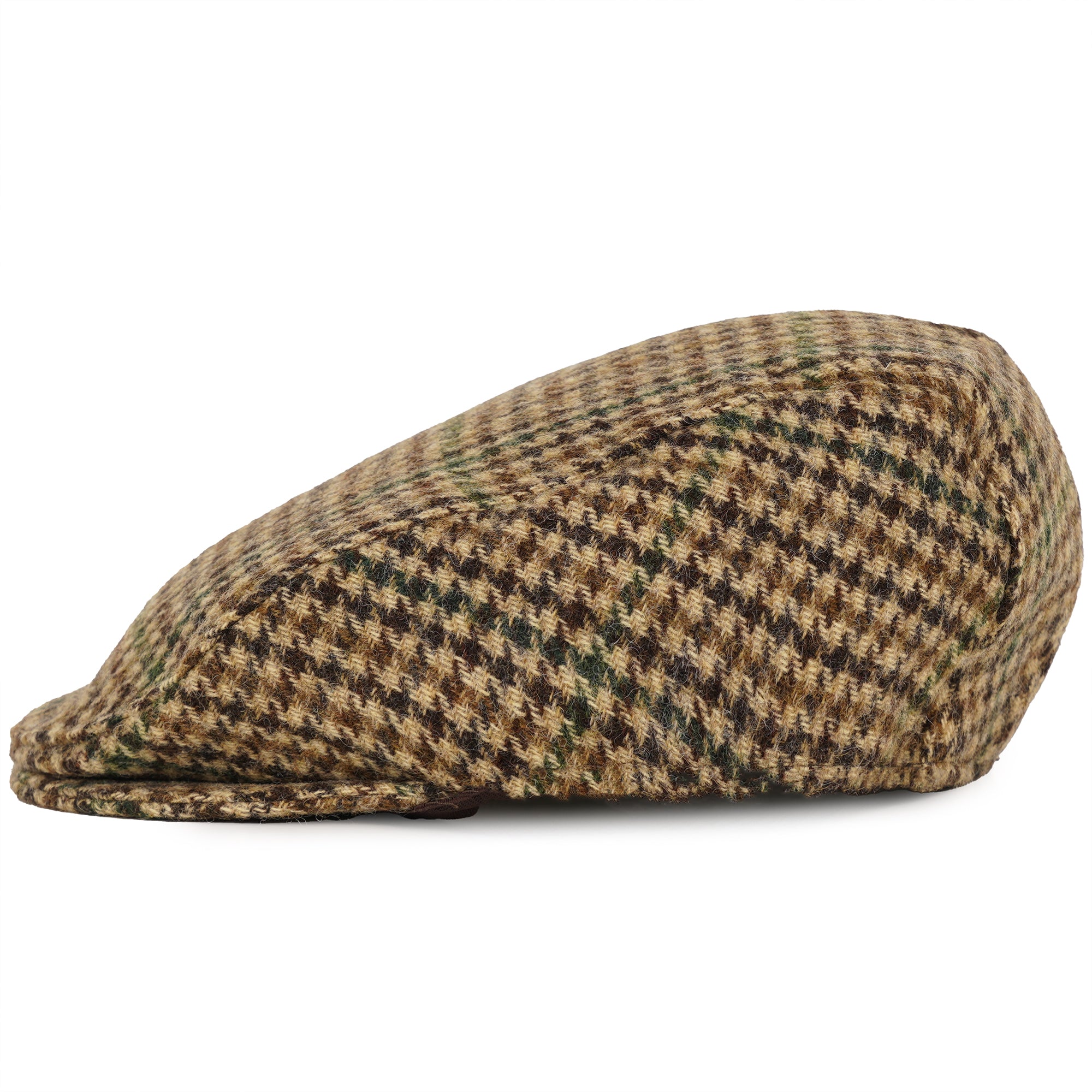 Moon Dogtooth Flat Cap - Brown