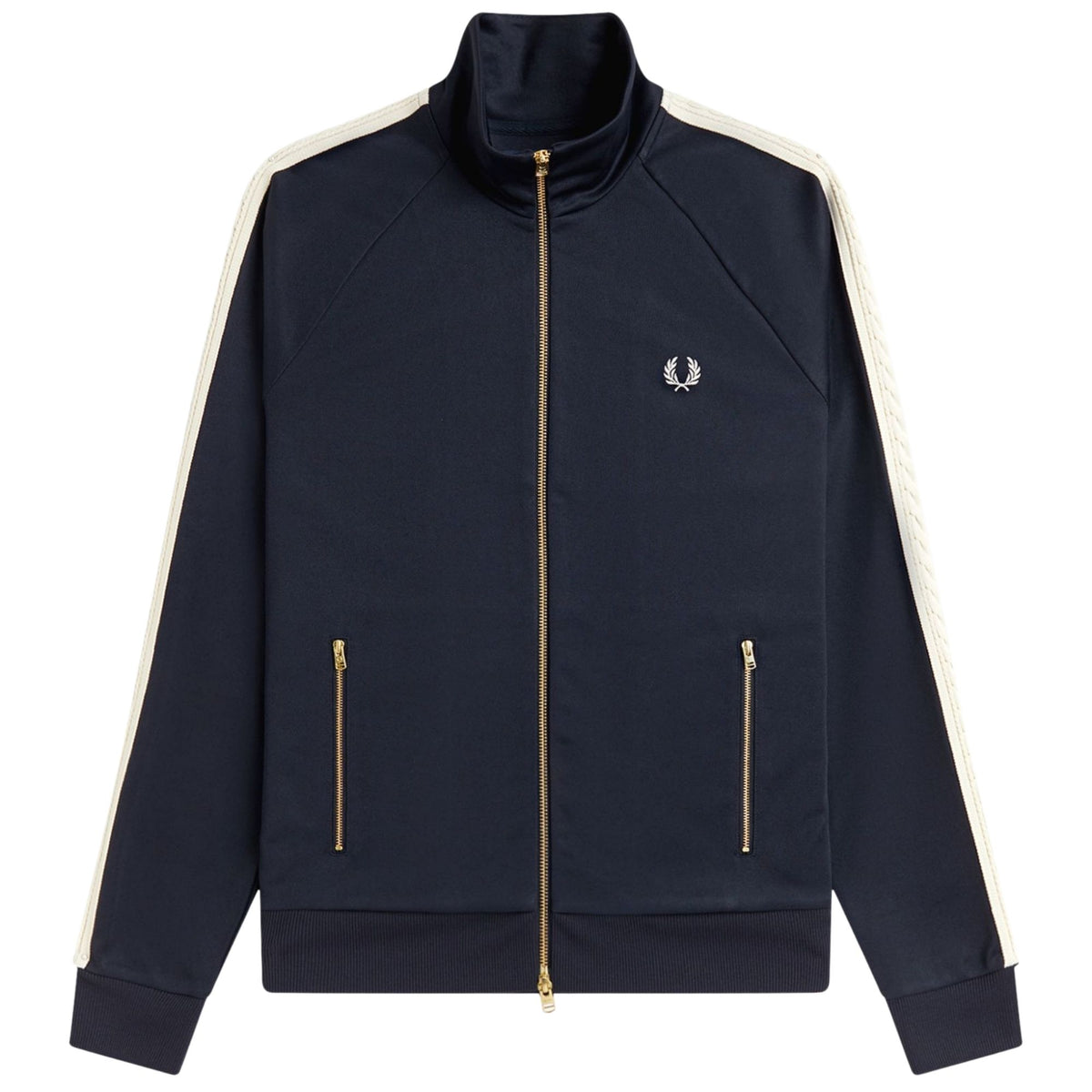 Fred Perry Cable Taped Track Jacket - Navy