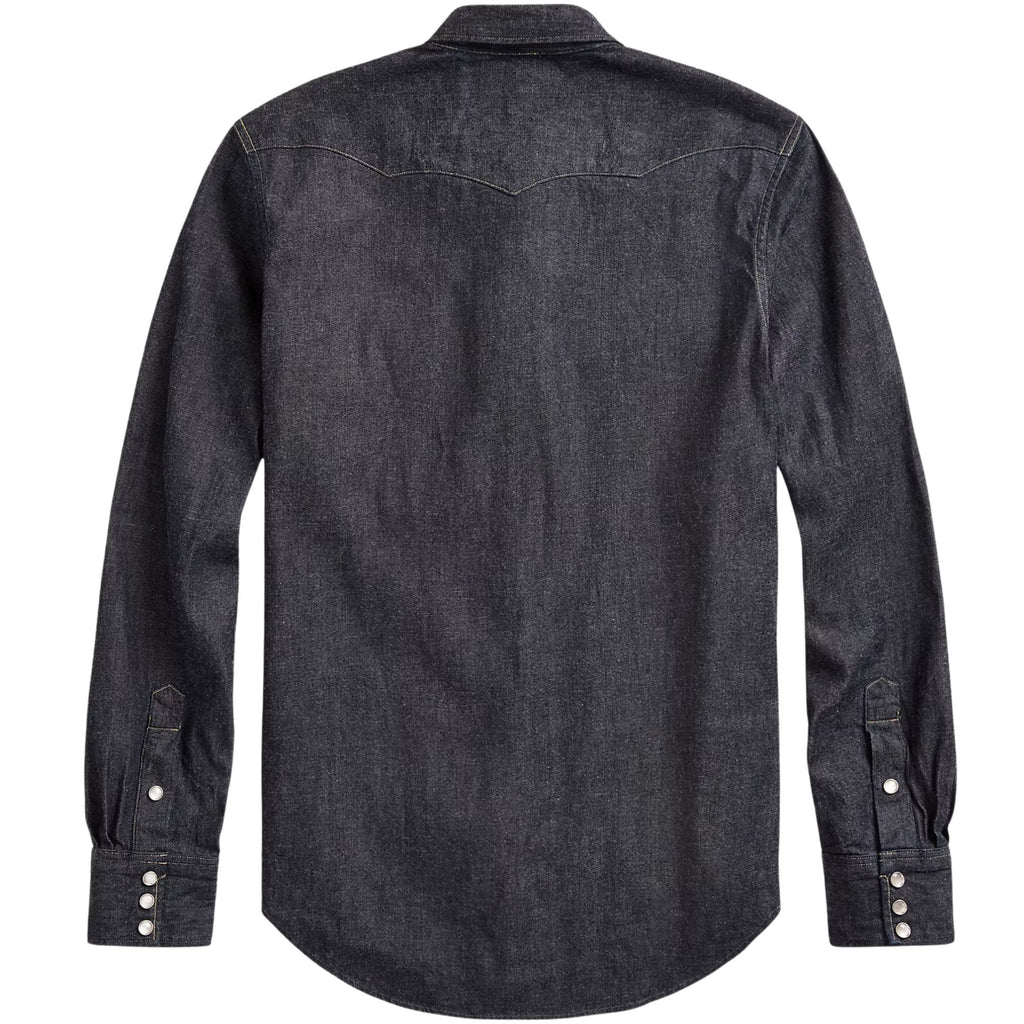 RRL by Ralph Lauren Slim Fit Denim Western Shirt - Rinse
