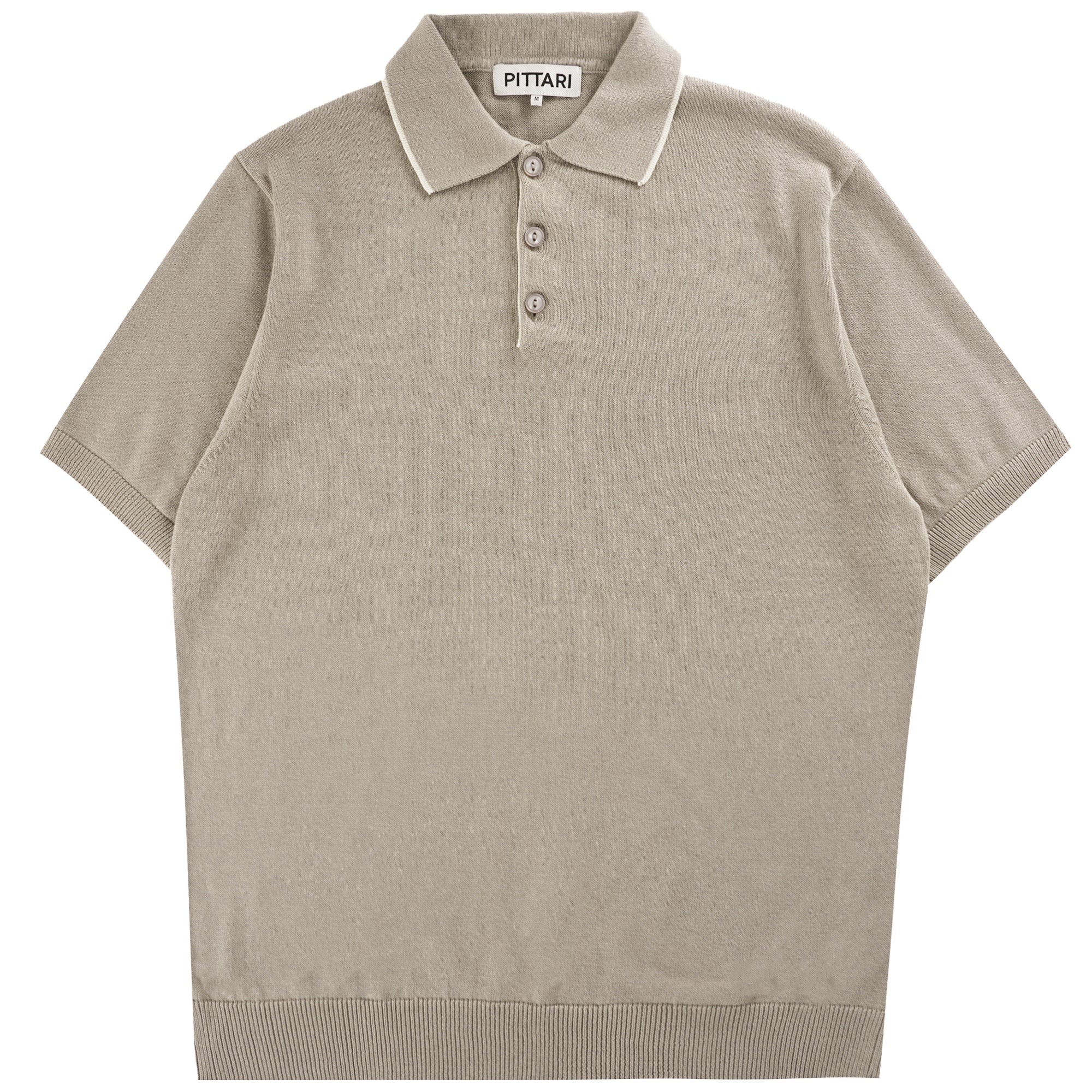 Pittari Short Sleeve Polo Tipping - Biscotto