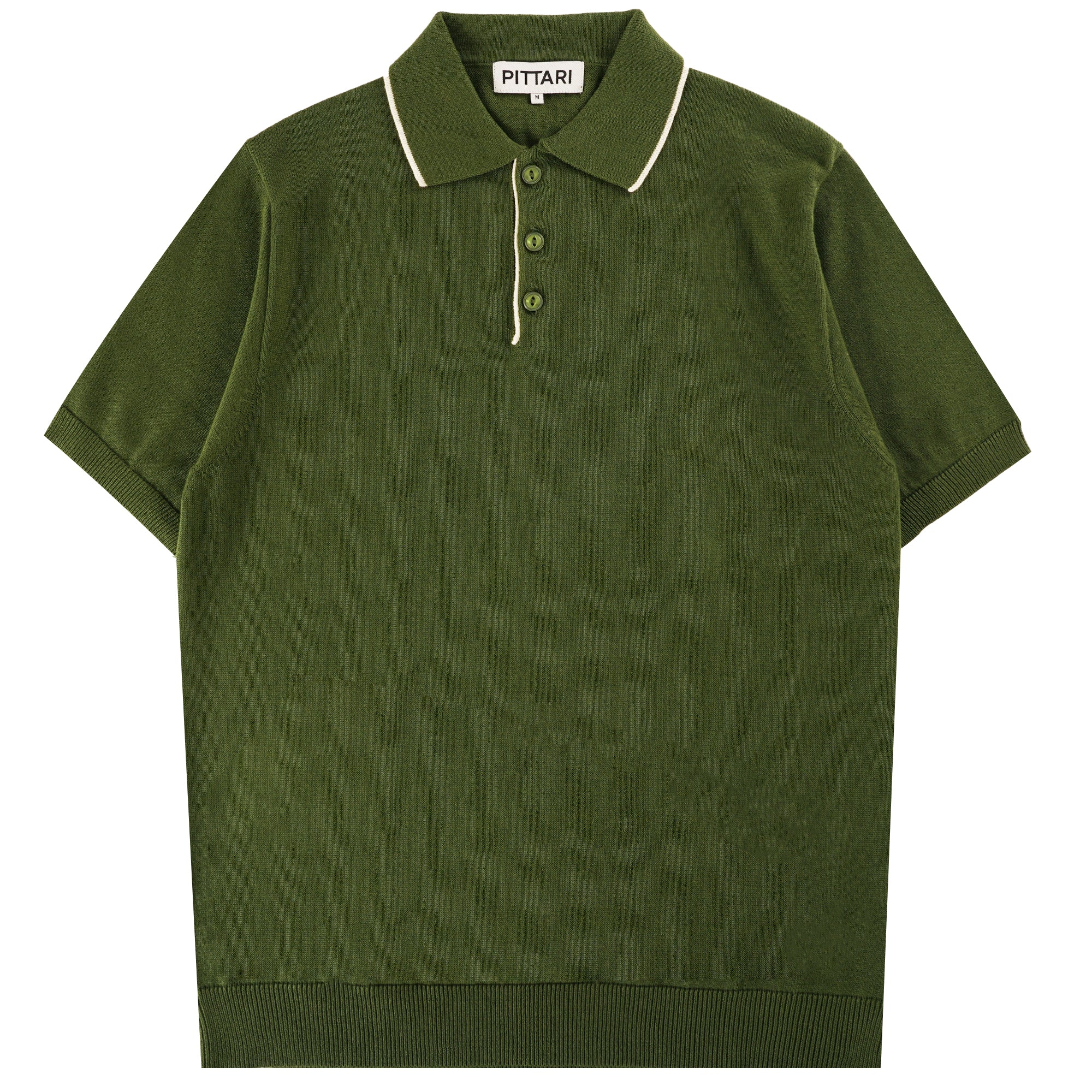 Pittari Short Sleeve Polo Tipping - Olive