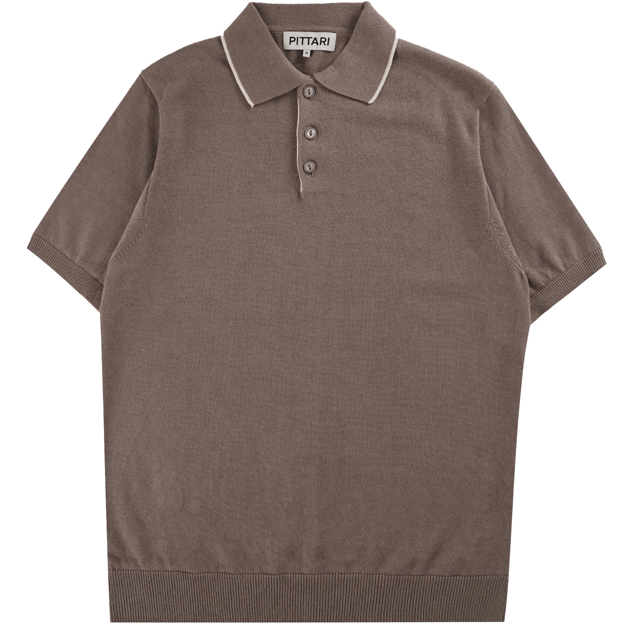 Pittari Short Sleeve Polo Tipping - Tabacco