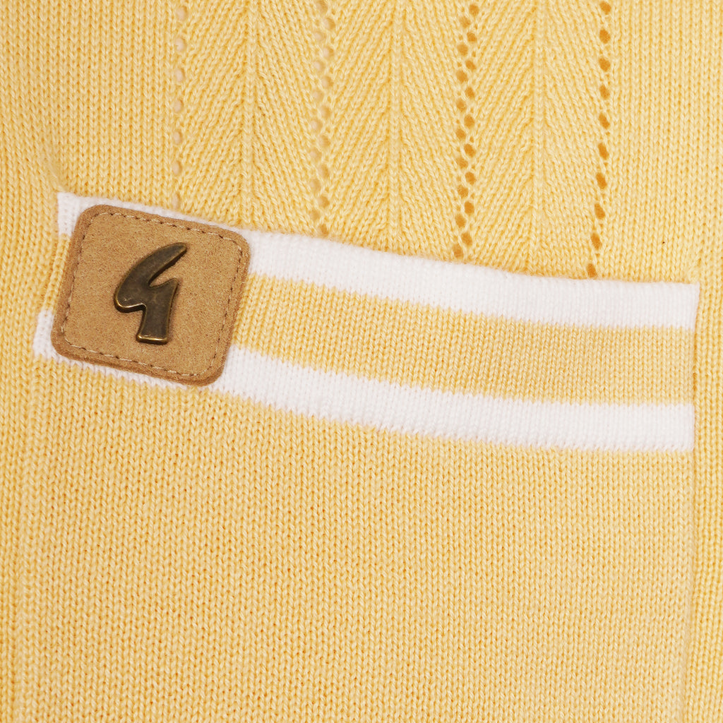 Gabicci Vintage Johnson Knit Polo - Lemon