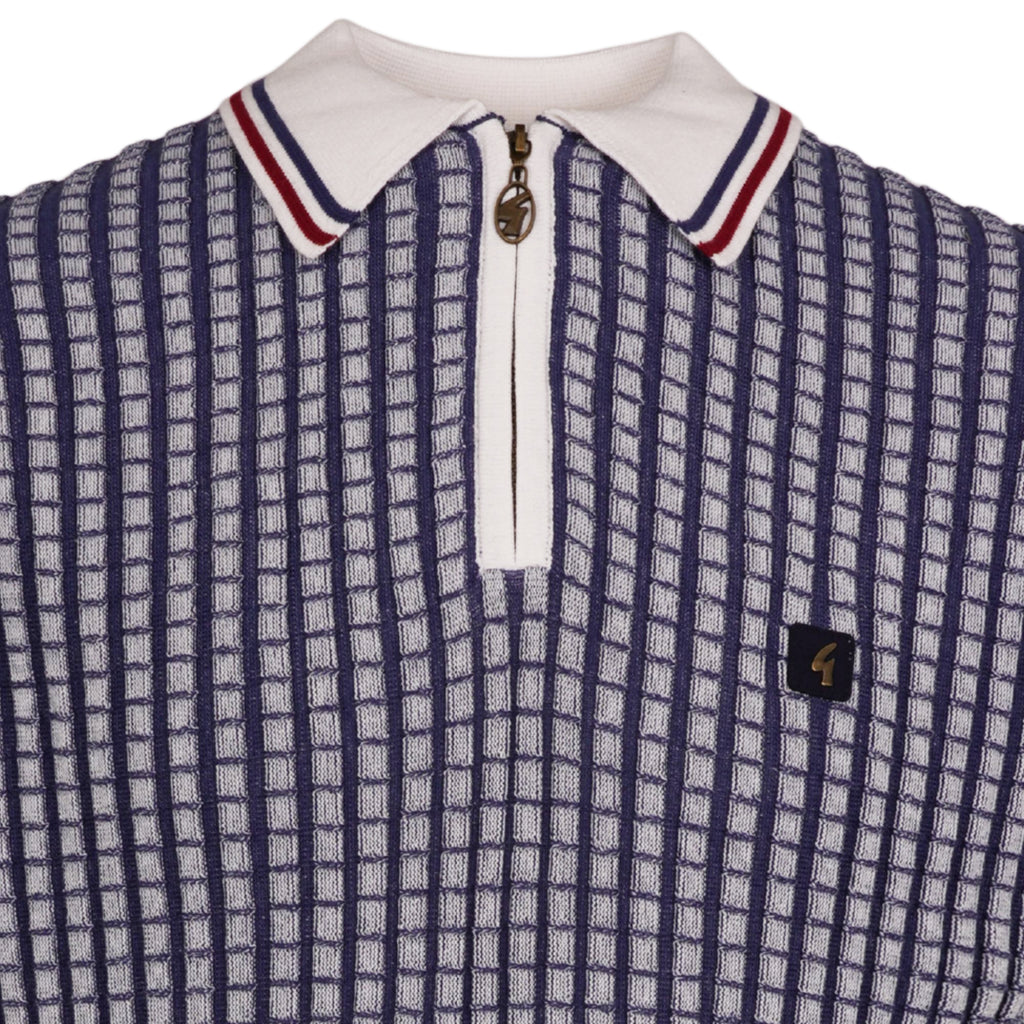 Gabicci Vintage Jura Knit Polo - Delft