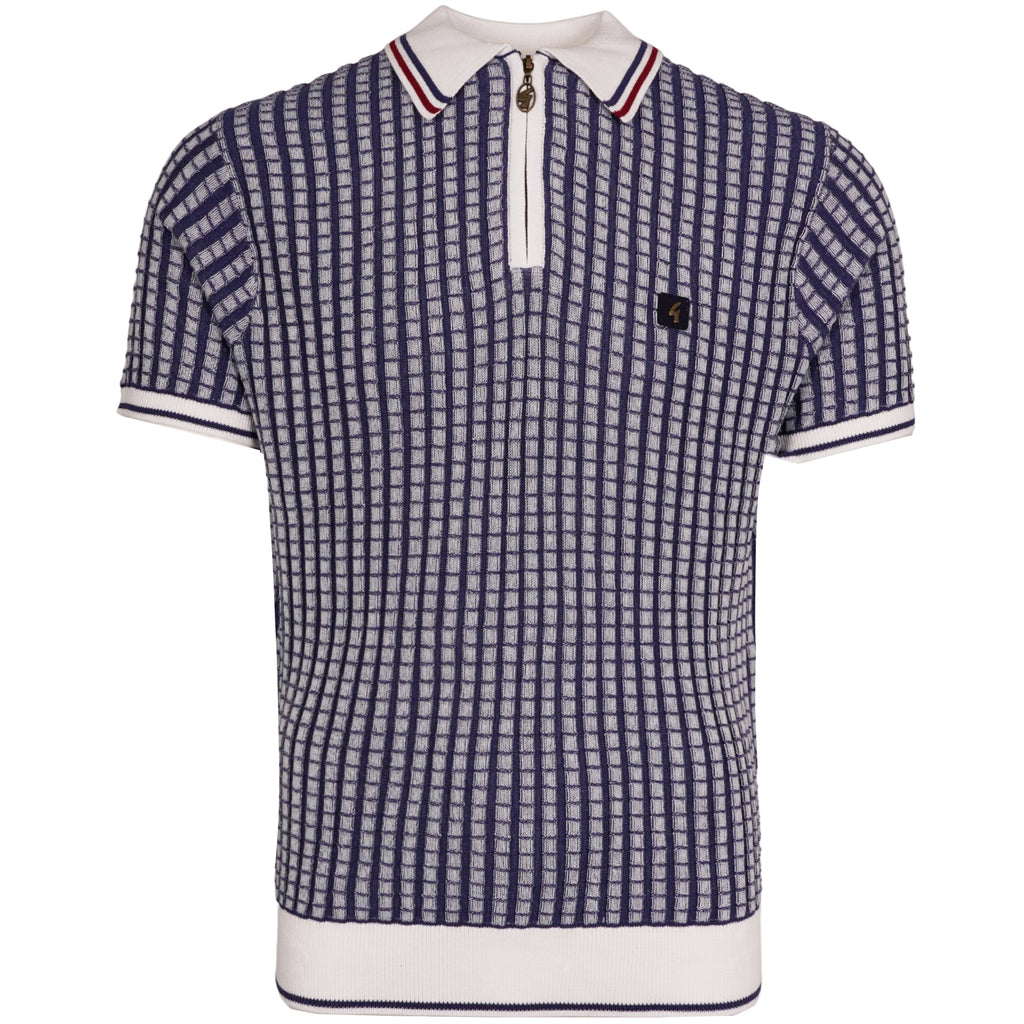Gabicci Vintage Jura Knit Polo - Delft