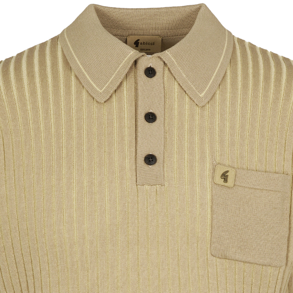 Gabicci Vintage Dimitri Polo Shirt - Sandstone