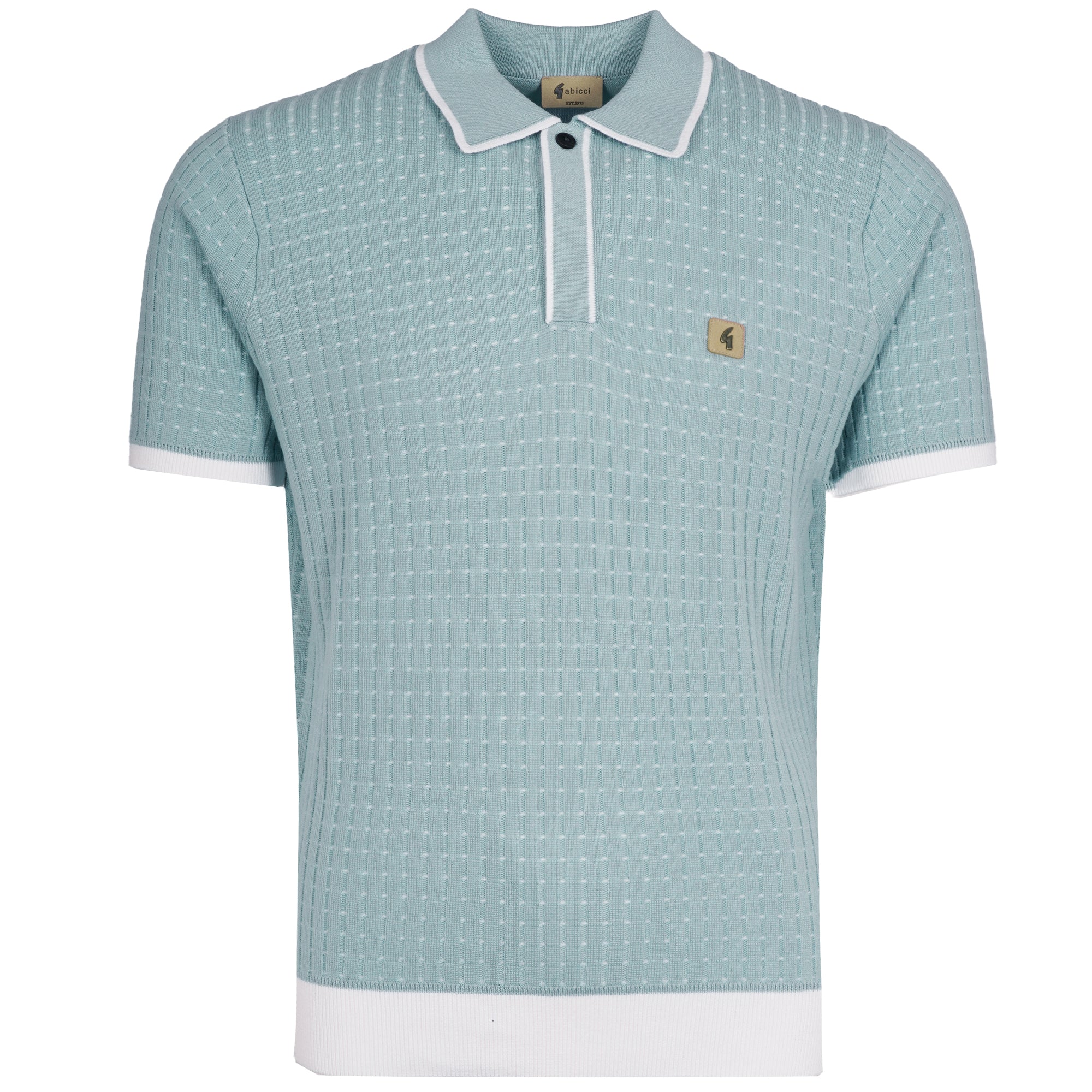Gabicci Vintage Osbourne Knit Polo - Mint – Stuarts London