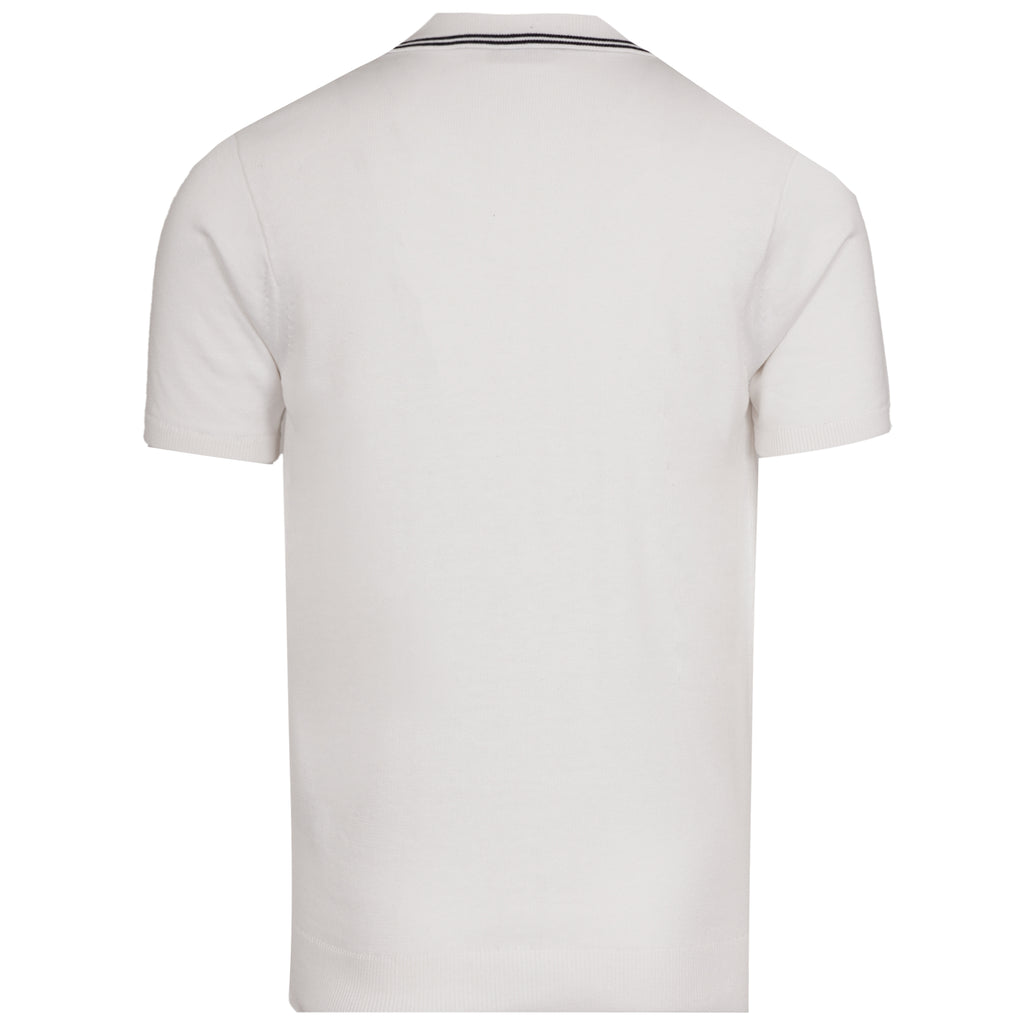 Gabicci Vintage Geller Knit Polo - White