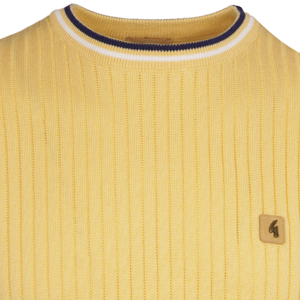 Gabicci Vintage Santino Knit T-Shirt - Lemon
