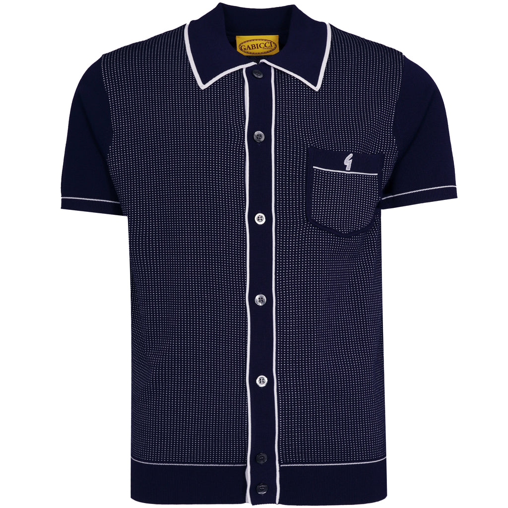 Di Lello Knit Polo- Navy