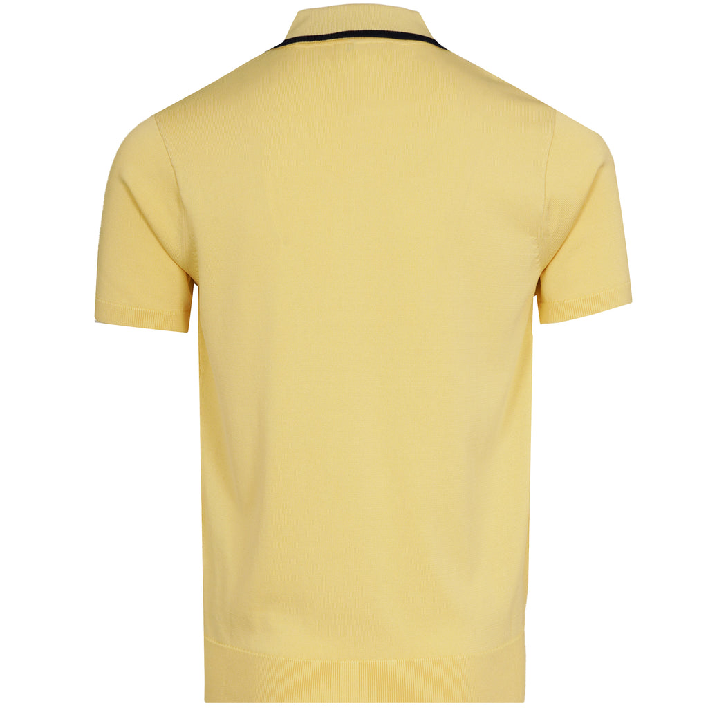 Gabicci Vintage Darron Knit Polo - Lemon