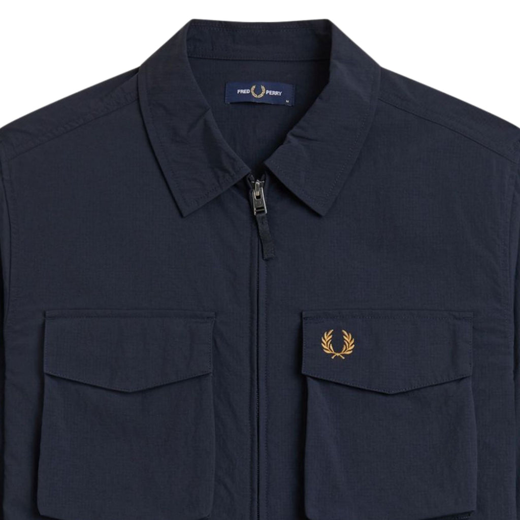 Fred Perry Ripstop Pocket Overshirt - Navy