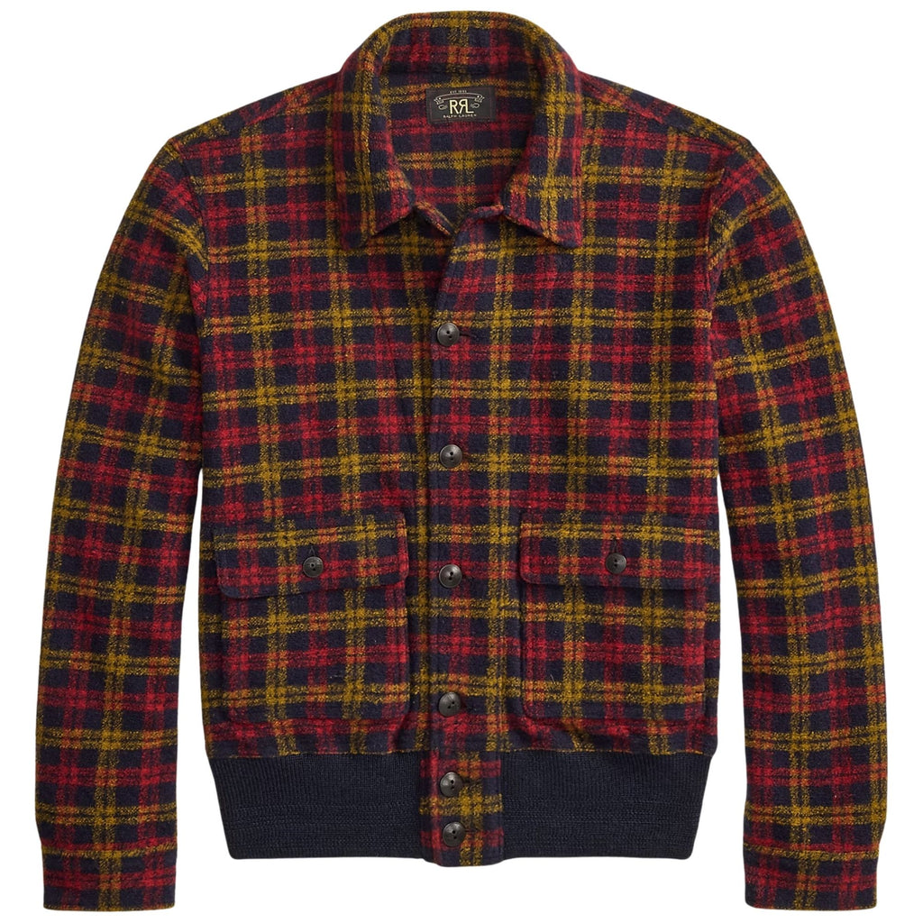 RRL by Ralph Lauren Wool-Blend Flight Jacket - Red/Multi