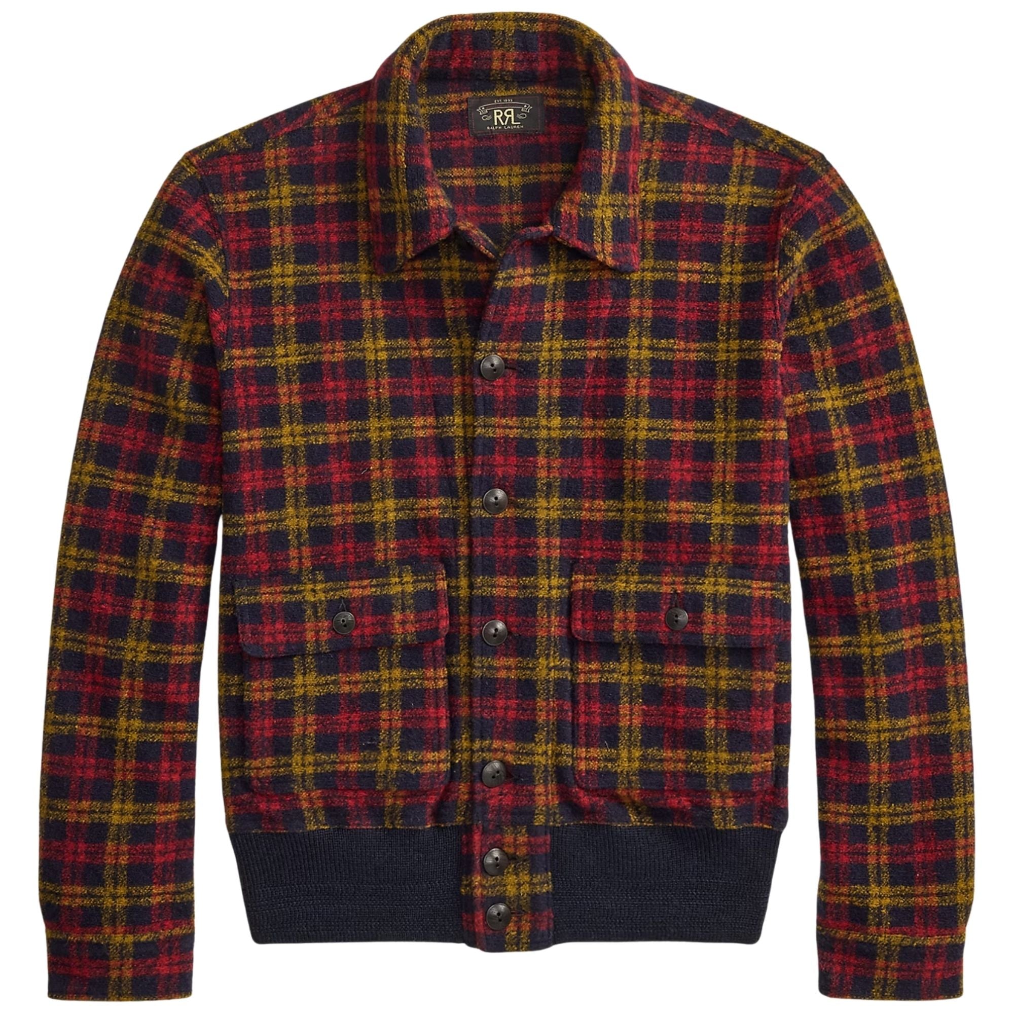 RRL by Ralph Lauren Wool-Blend Flight Jacket - Red/Multi