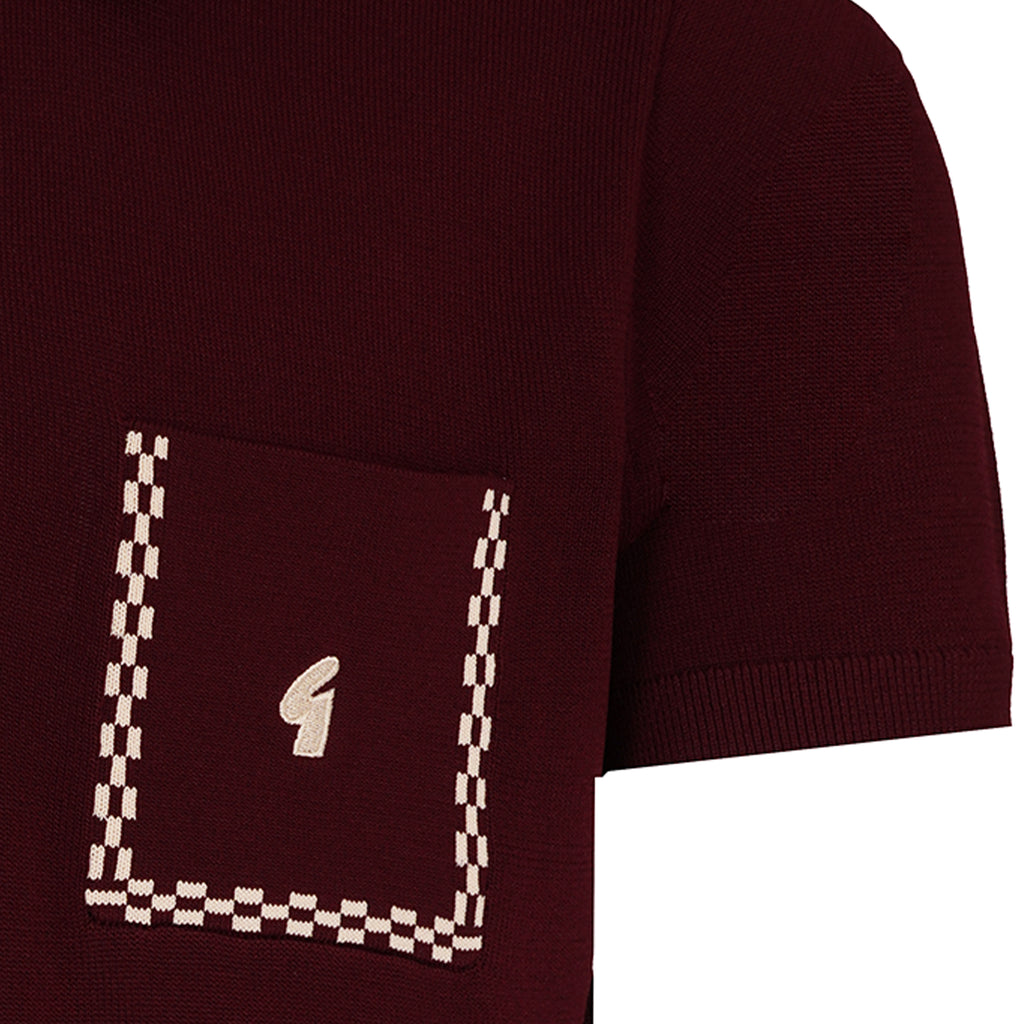 x Stuarts Routledge Polo - Burgundy