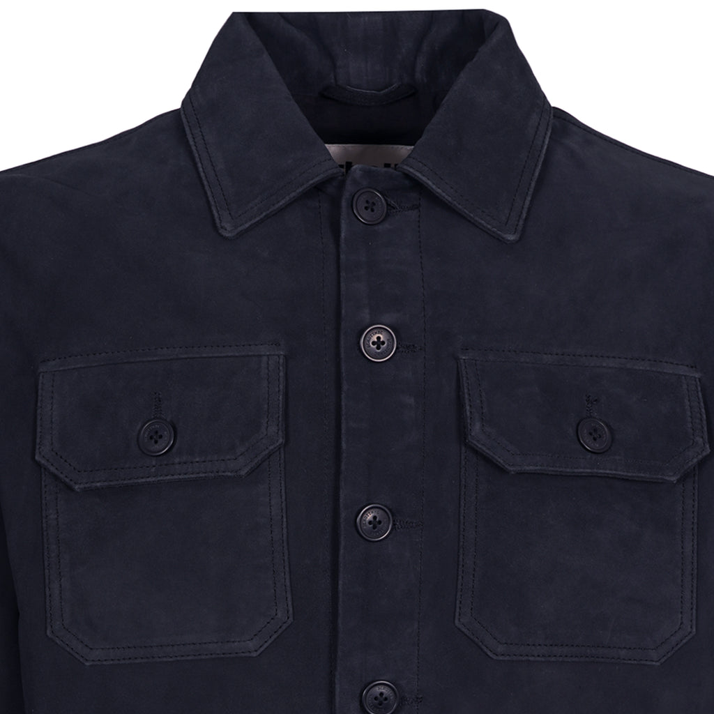 Schott NYC Suede Jacket - Navy