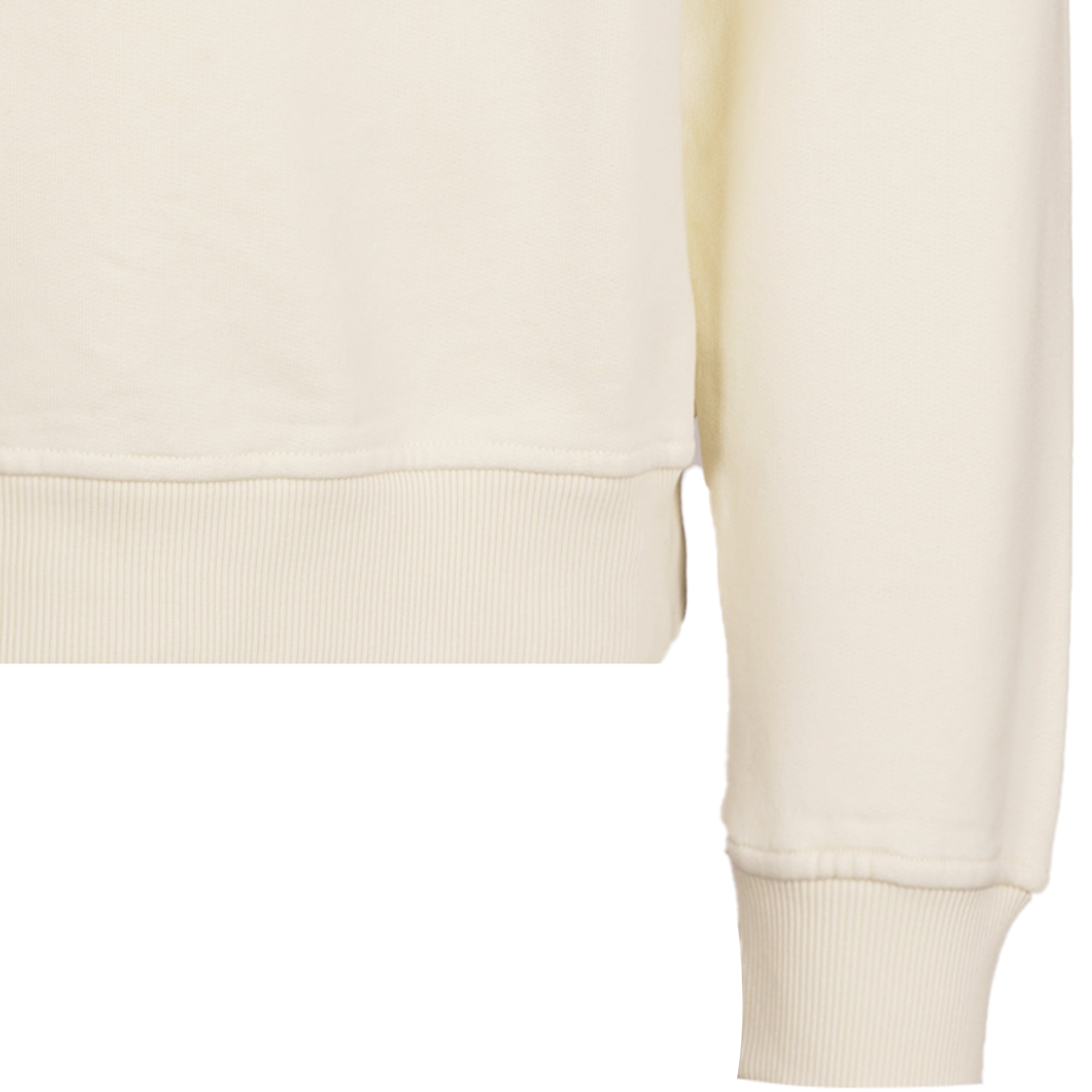 Boston 1/4 Zip Front Logo Sweat - Ecru