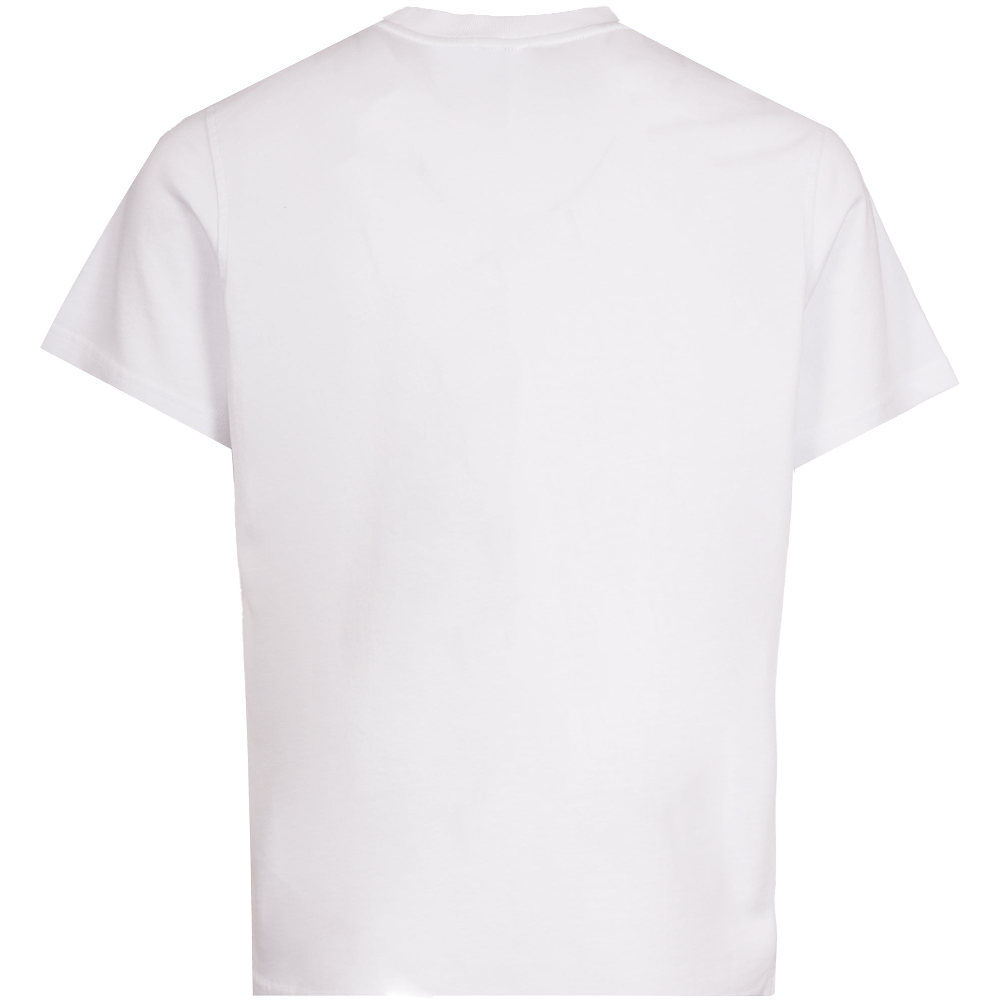 Hampshire Block Print Logo Crew Neck T-Shirt  - White