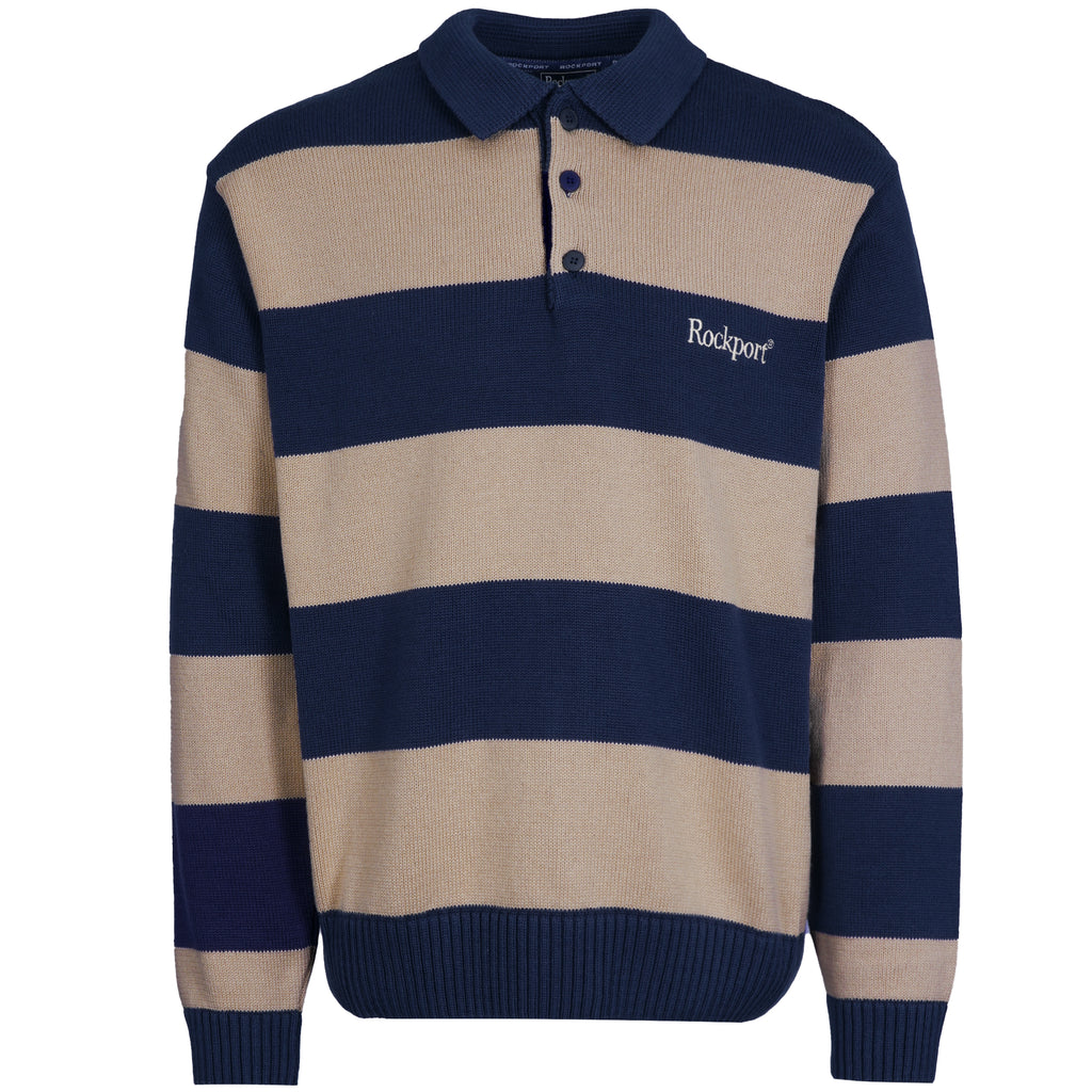 Rockport Archive Knitwear Collar Polo - Stone