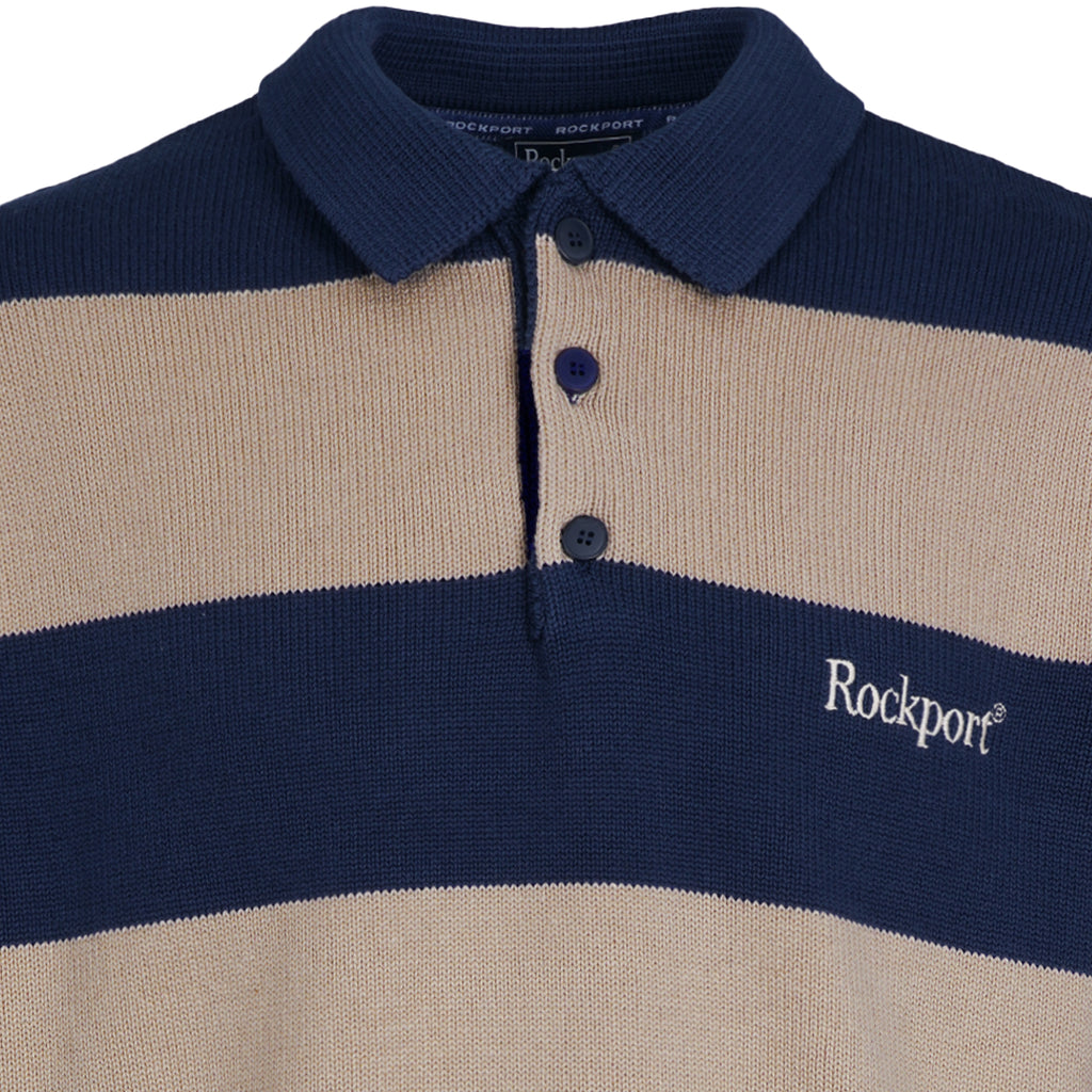 Rockport Archive Knitwear Collar Polo - Stone