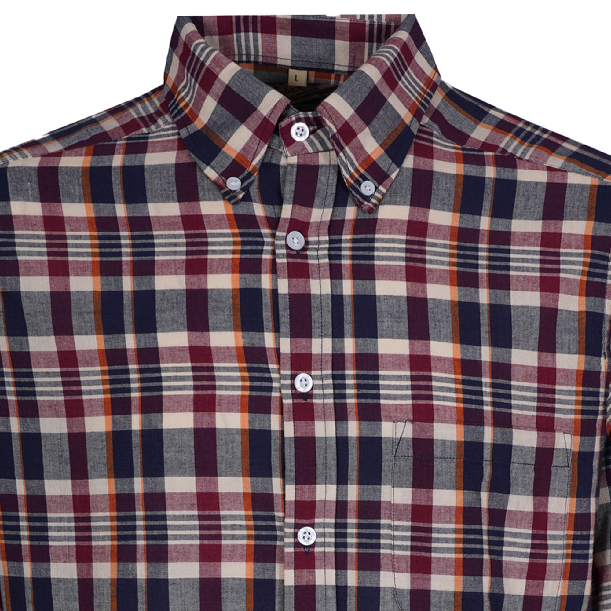 Madras Classics Long Sleeved Shirt - Blue Check