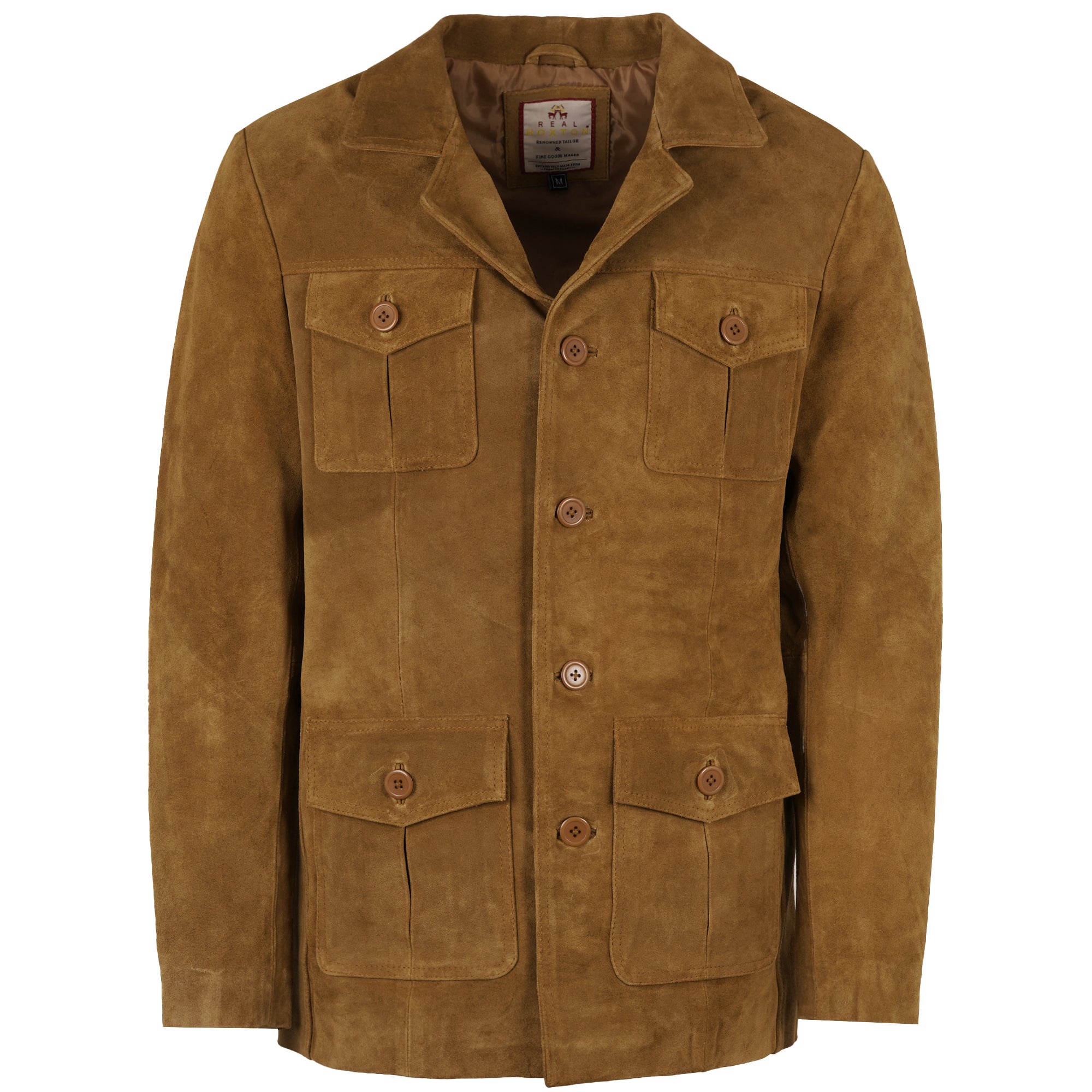 Real Hoxton Suede Safari Jacket - Tan