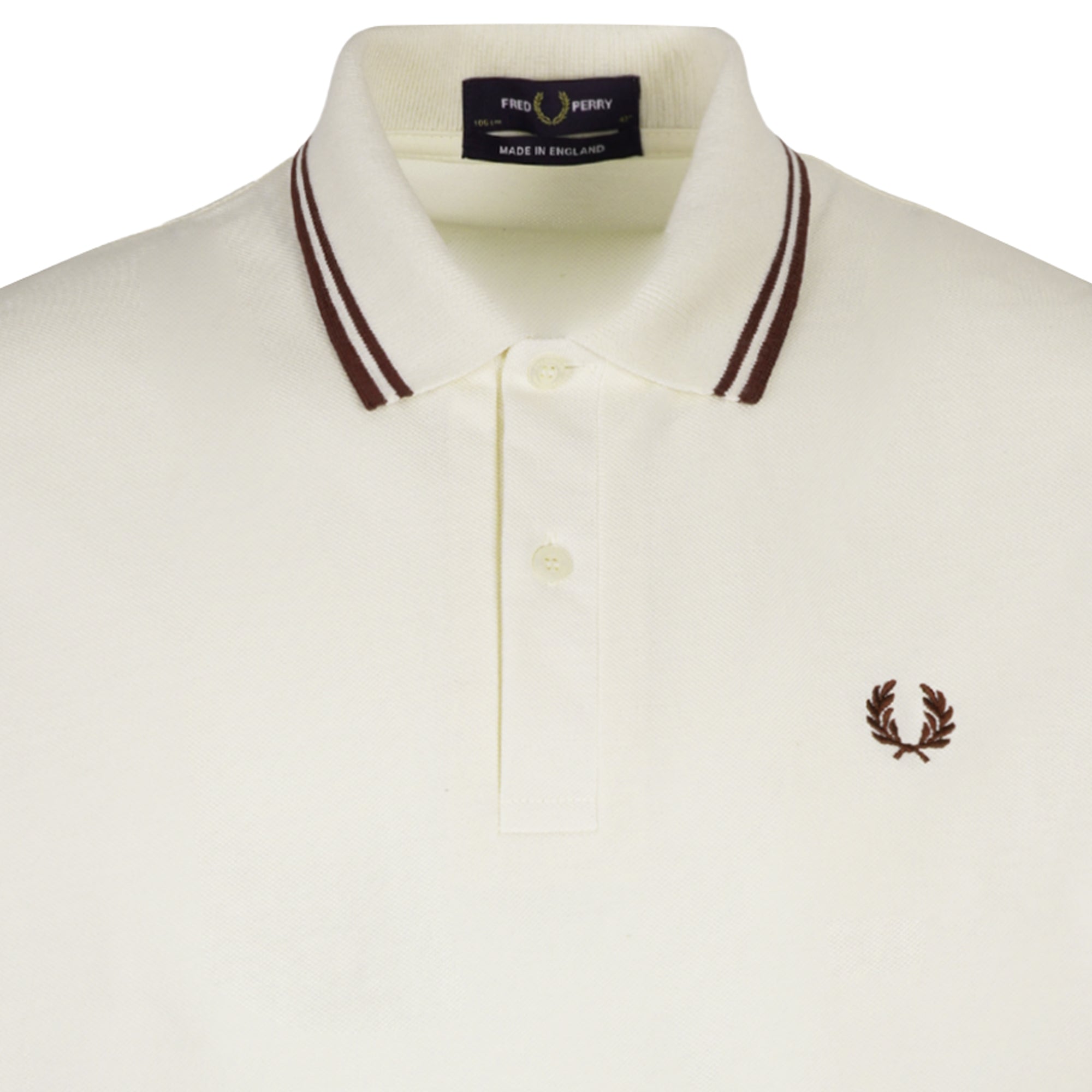 Stuarts x Fred Perry M12 Twin Tipped Polo - Buttercream/Merlot