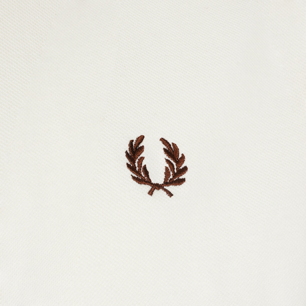 Stuarts x Fred Perry M12 Twin Tipped Polo - Buttercream/Merlot