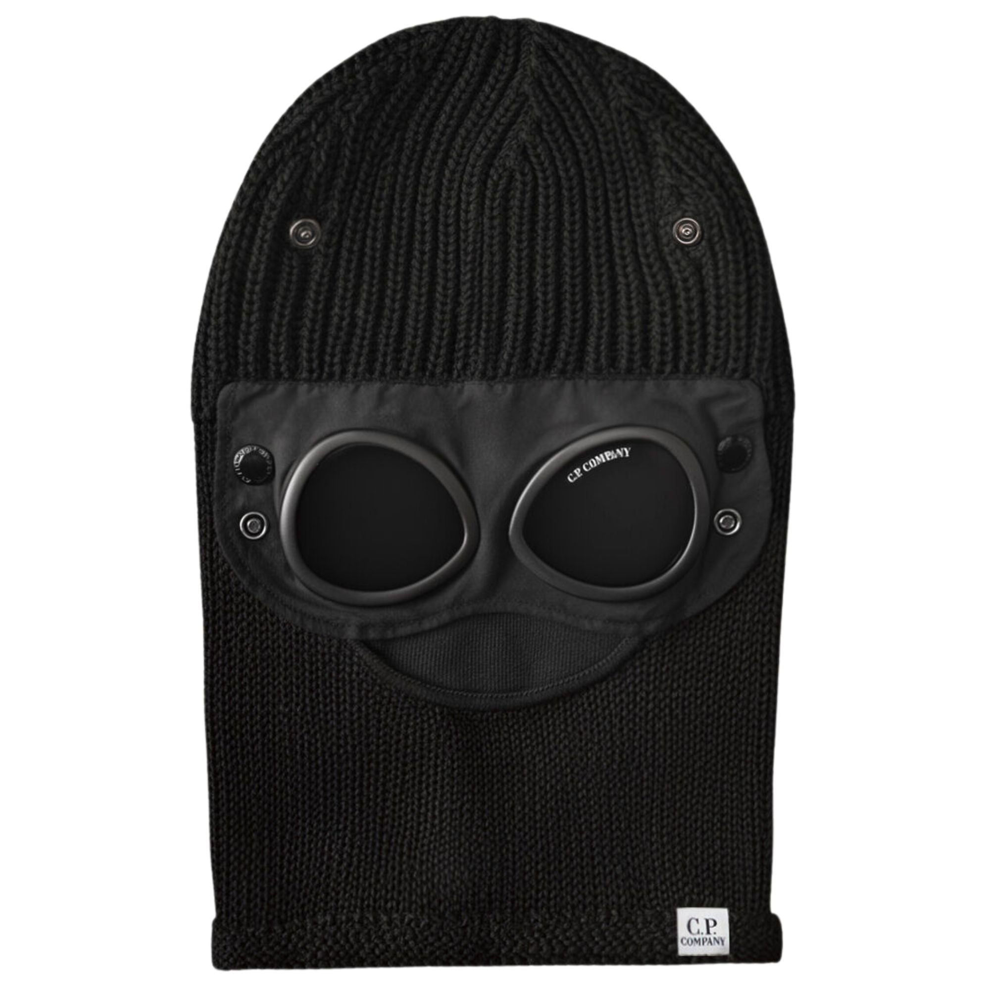 C.P Company Extrafine Merino Wool Goggle Balaclava - Black