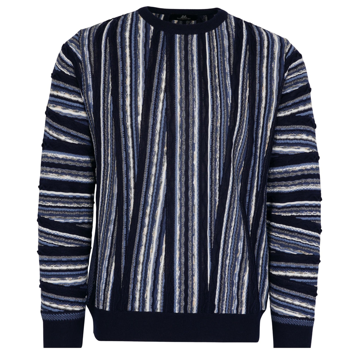 Montechiaro Tridimensional Pullover Sweater - Navy
