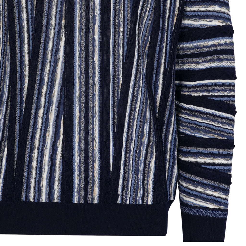 Montechiaro Tridimensional Pullover Sweater - Navy